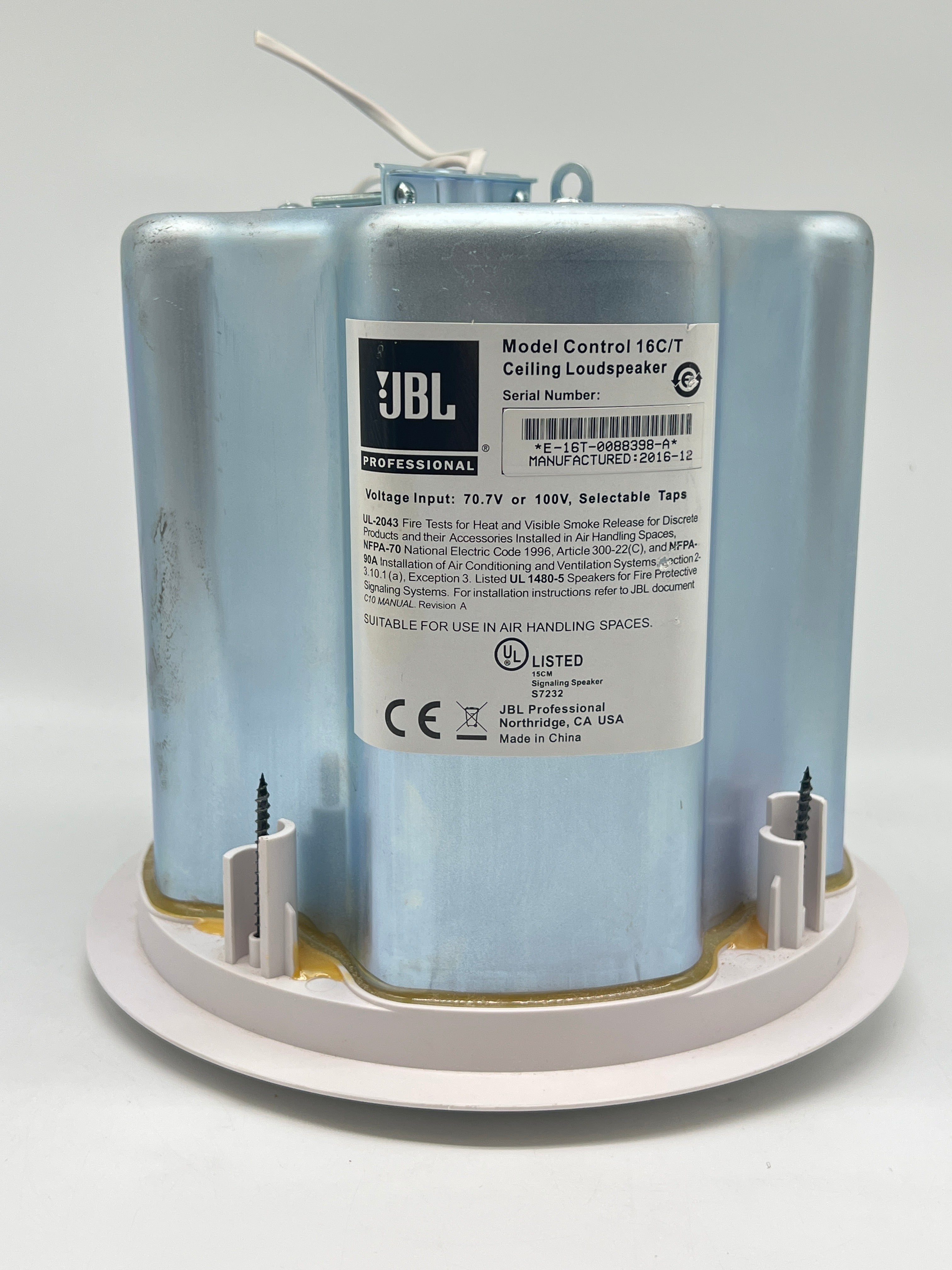 (Lot of 2) JBL Control 16 C/T Ceiling Loudspeaker White - Used