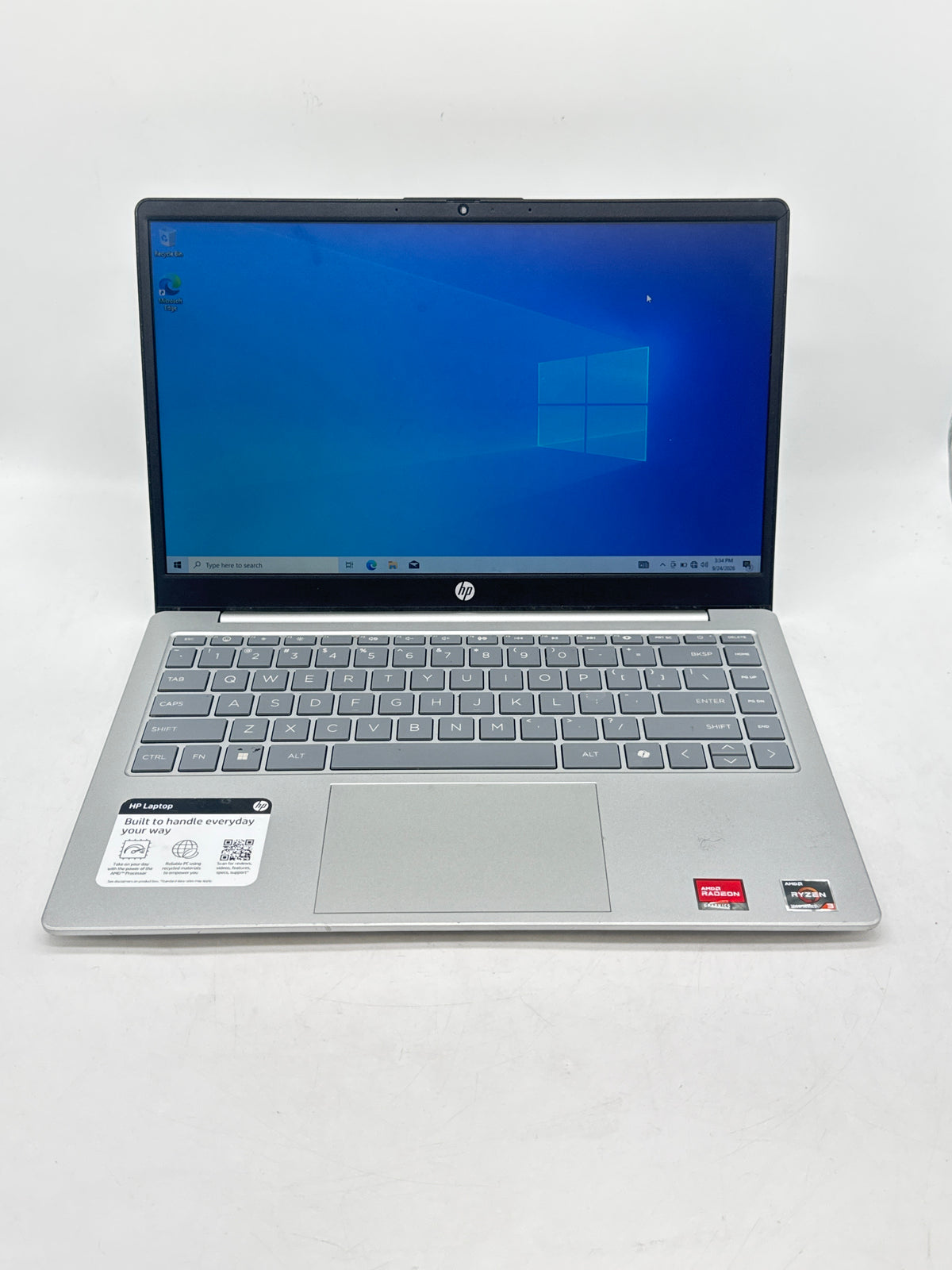 HP 14-EM0349NR 14" AMD Ryzen 3 4GB RAM 256GB HDD Silver - Used