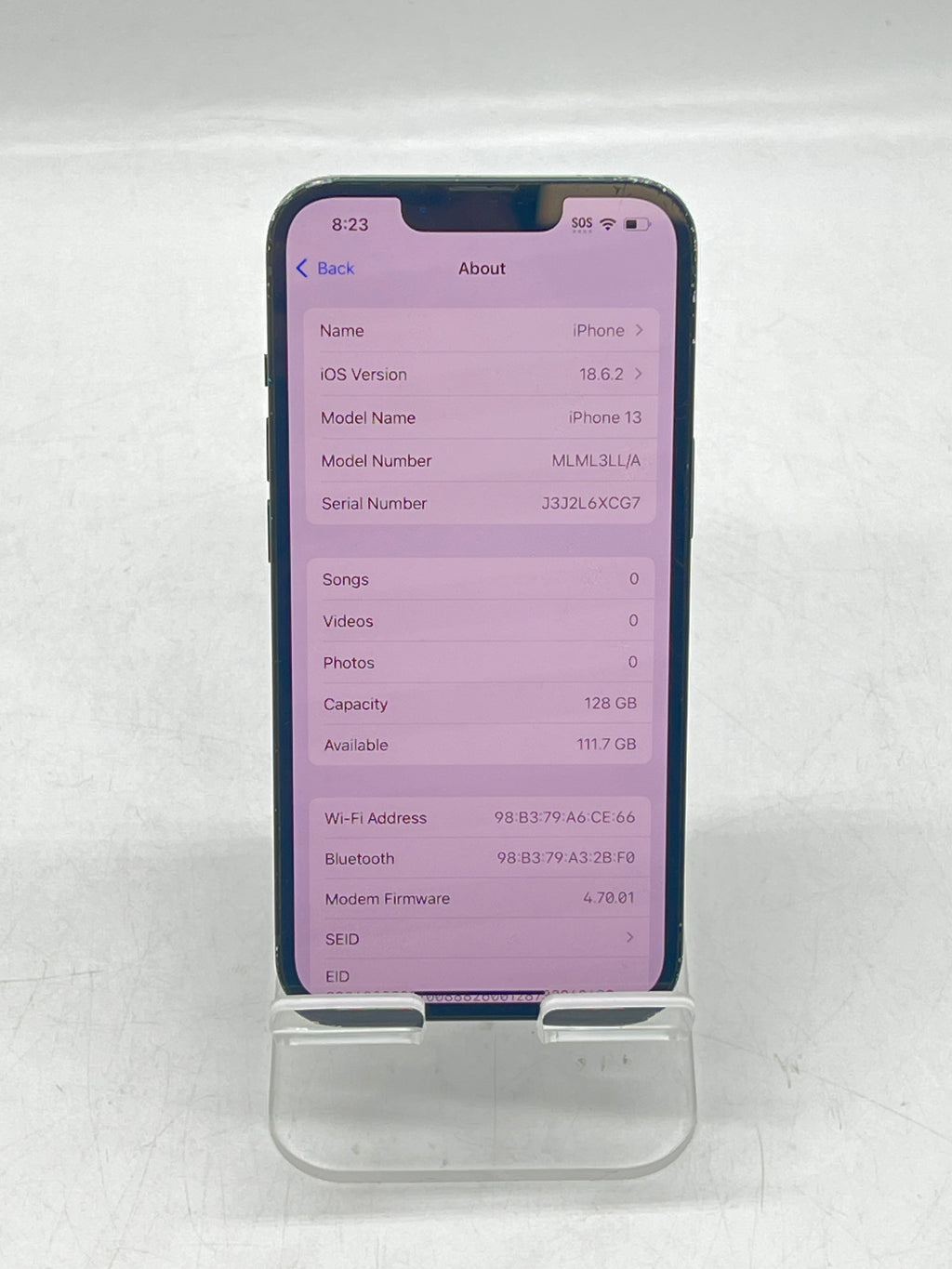 Apple iPhone 13 Midnight 128 GB T-Mobile (Cracked back used D)