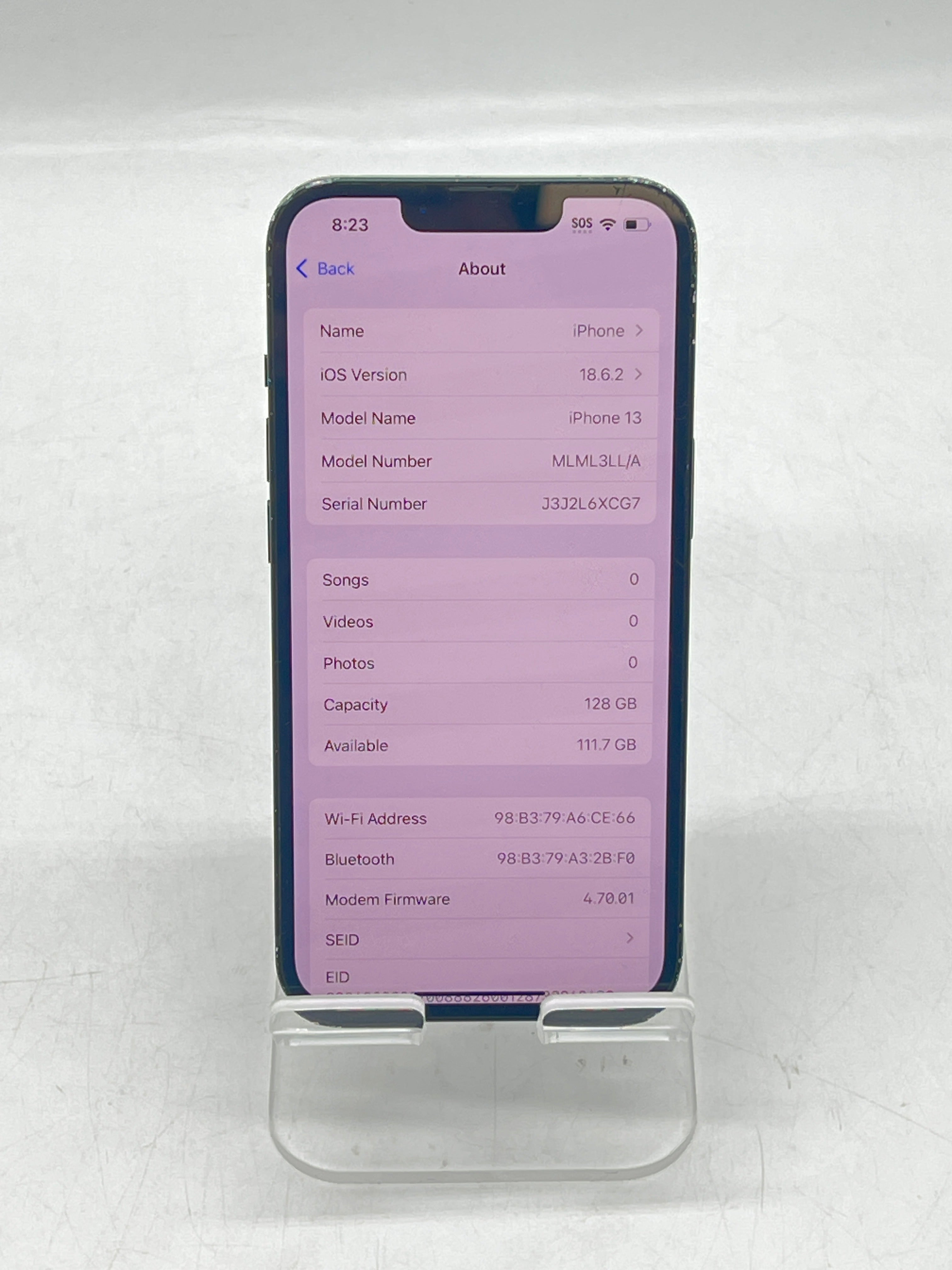 Apple iPhone 13 Midnight 128 GB T-Mobile (Cracked back used D)