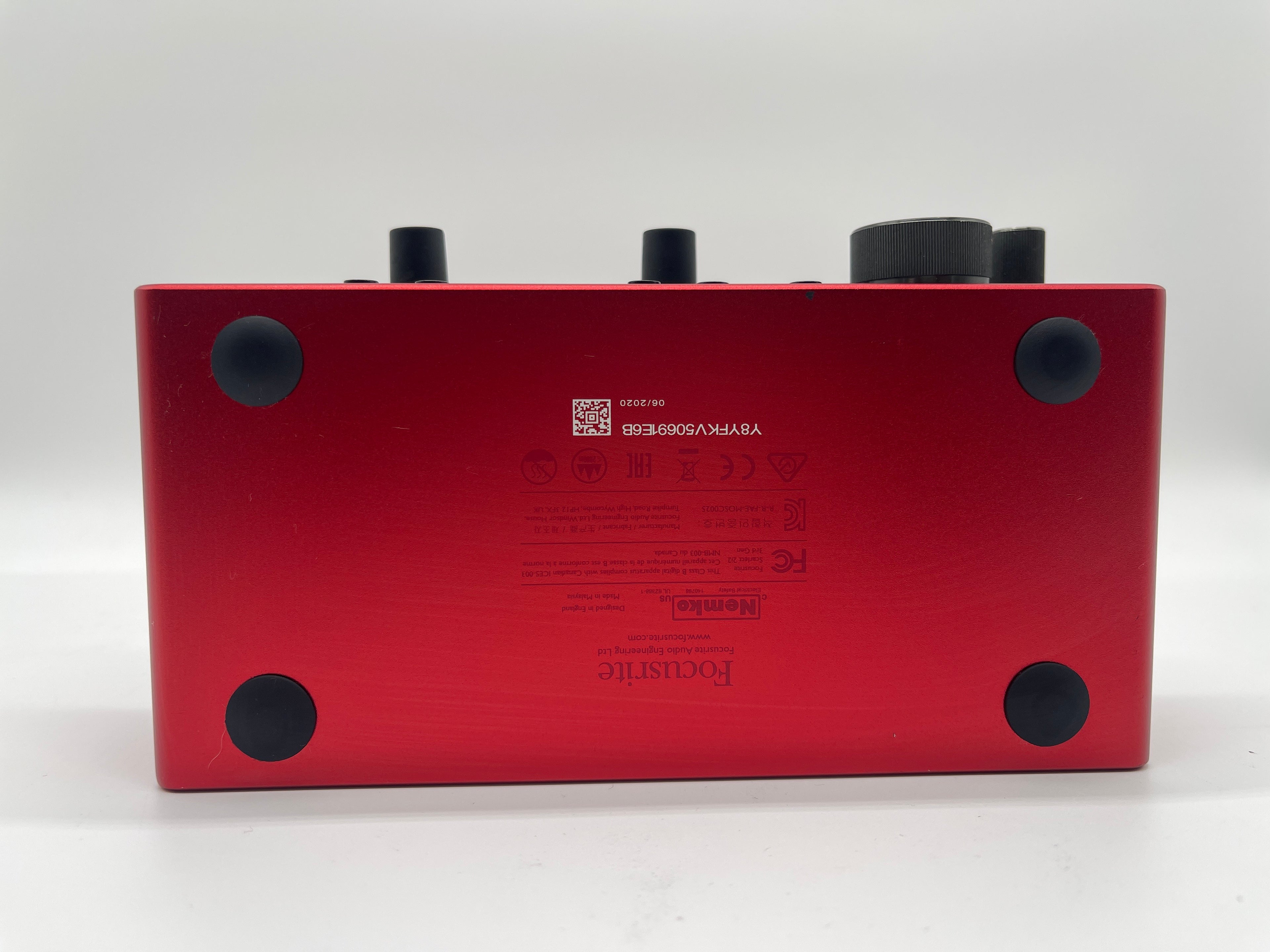 Used Focusrite Scarlett 2i2 USB-C Audio Interface 3rd Generation Red