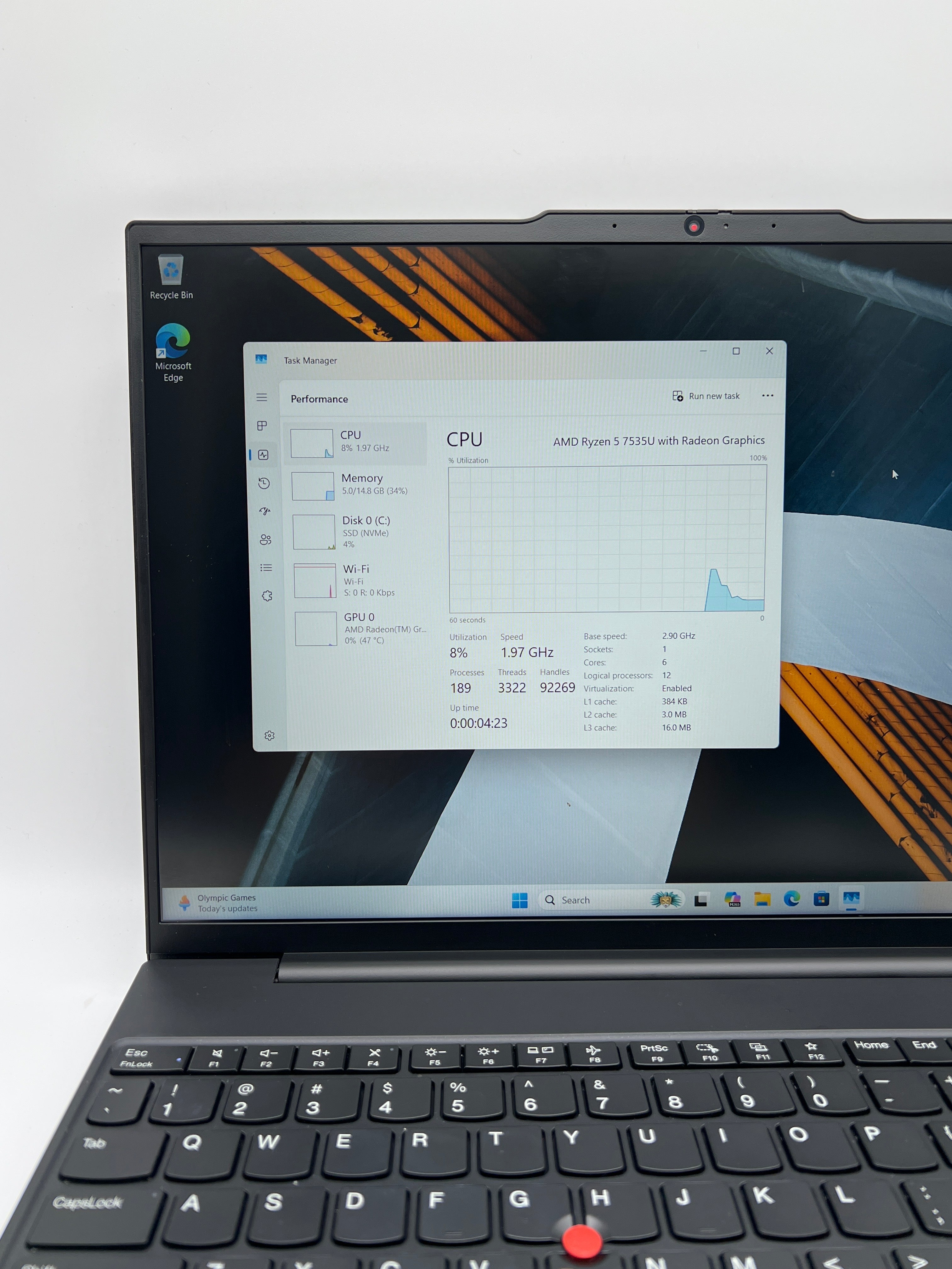 Lenovo ThinkPad E16 Gen 2 Ryzen 5 7535U 16GB RAM 512GB SSD - Used