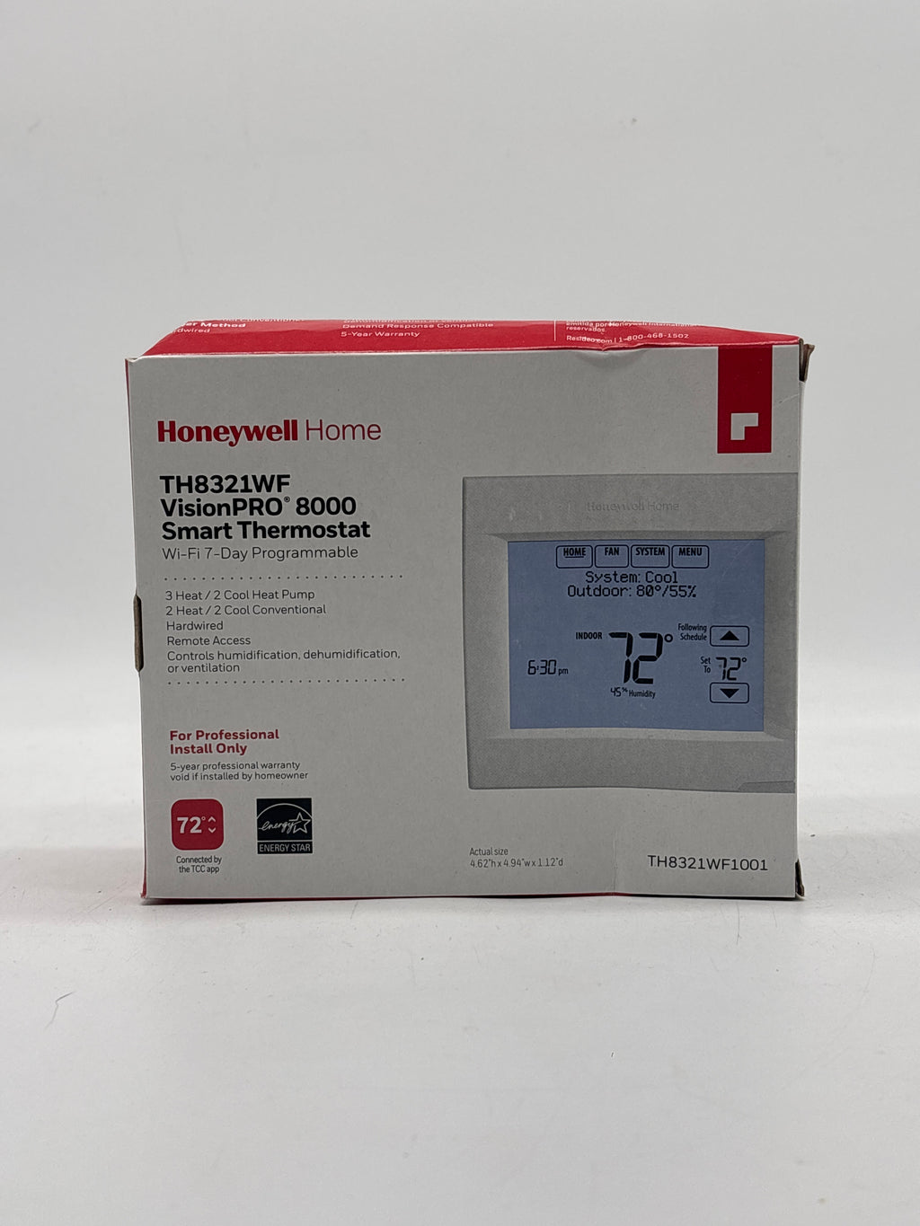 Honeywell TH8321WF VisionPRO 8000 Touchsceen Thermostat White - New in Box
