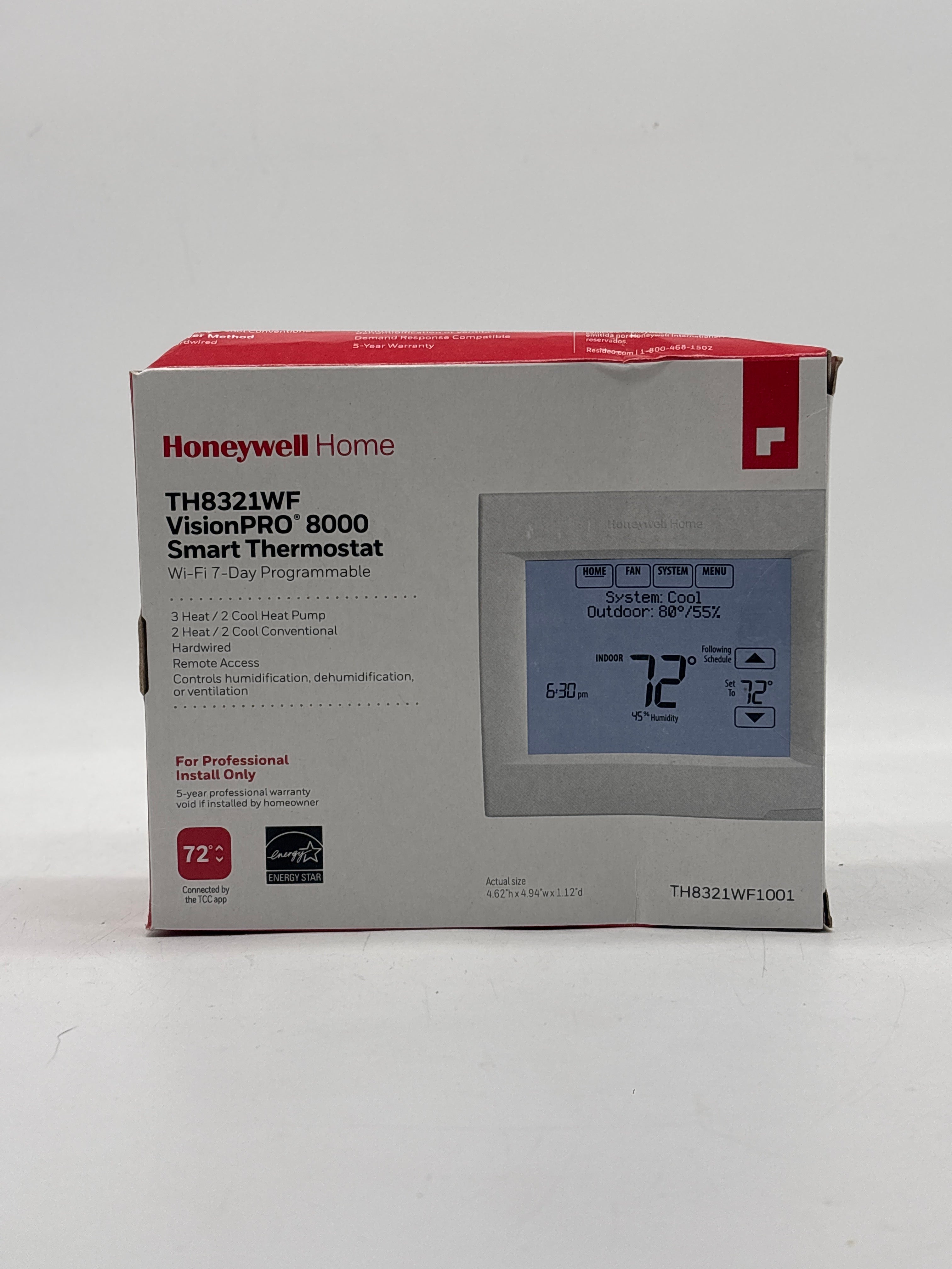 Honeywell TH8321WF VisionPRO 8000 Touchsceen Thermostat White - New in Box