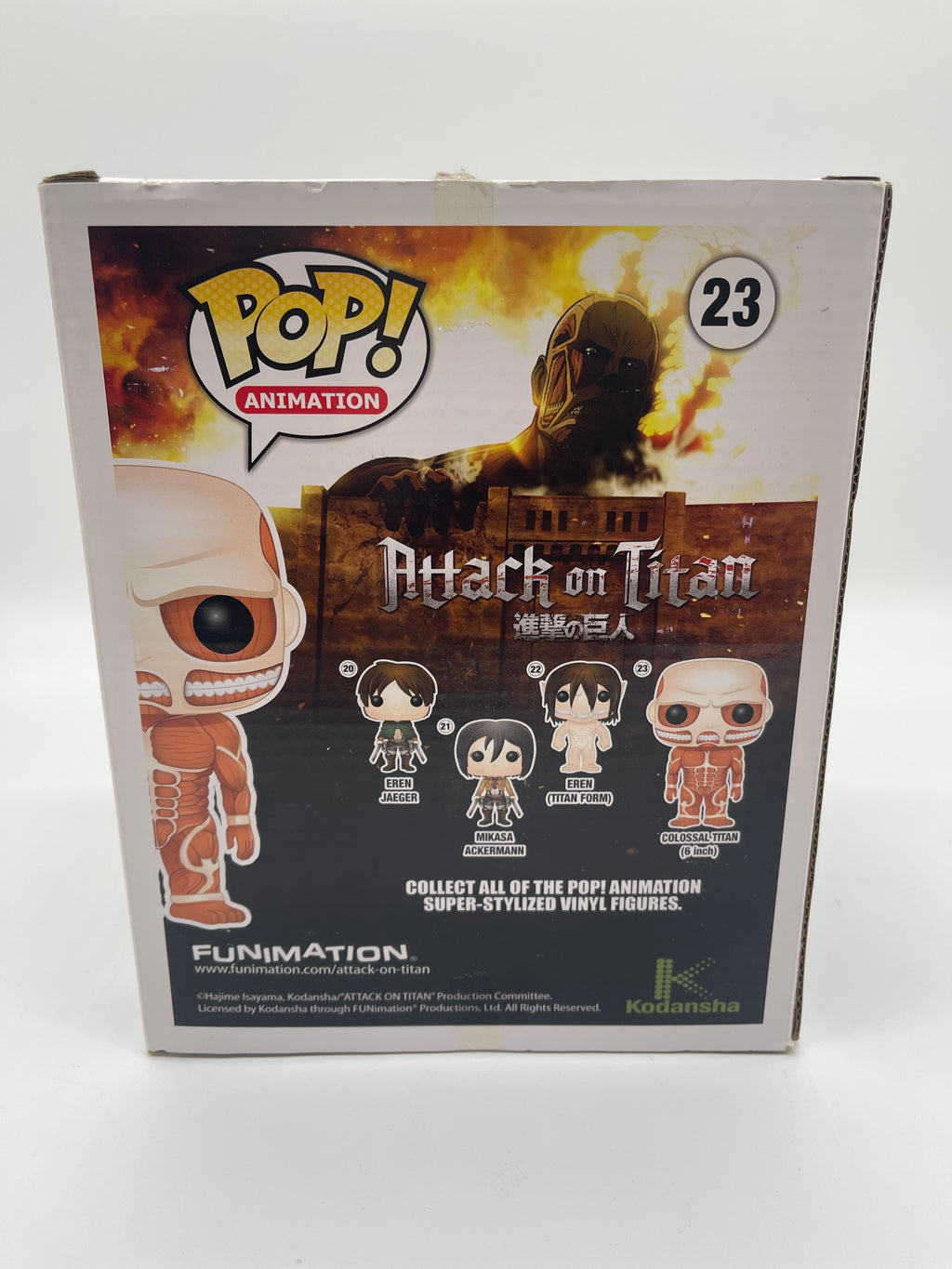 Funko Pop! Attack on Titan Colossal Titan #23 Vinyl Figure Red New Open Box
