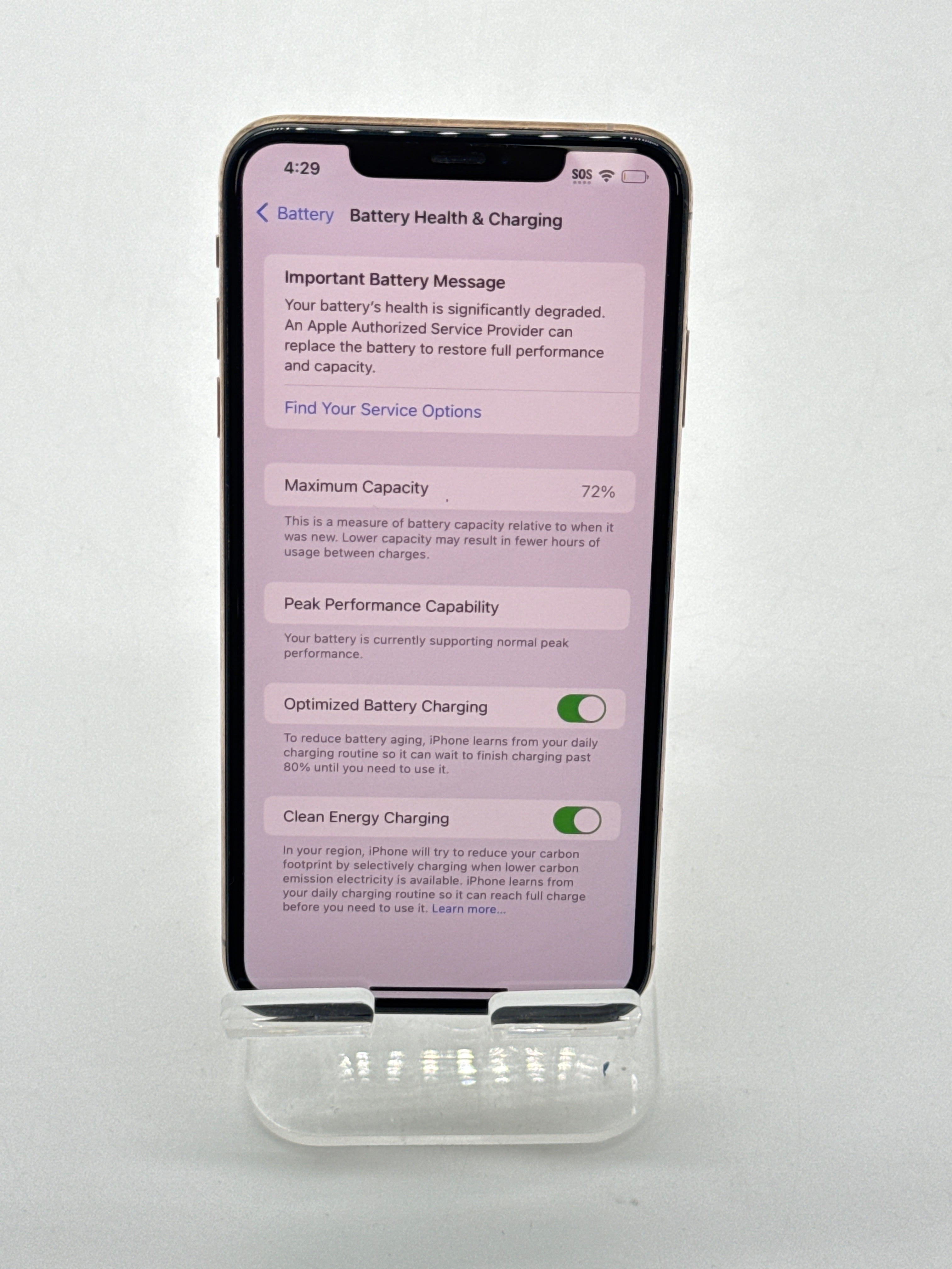 Apple iPhone XS Max Gold 64GB T-Mobile - For Parts (Bad Battery)
