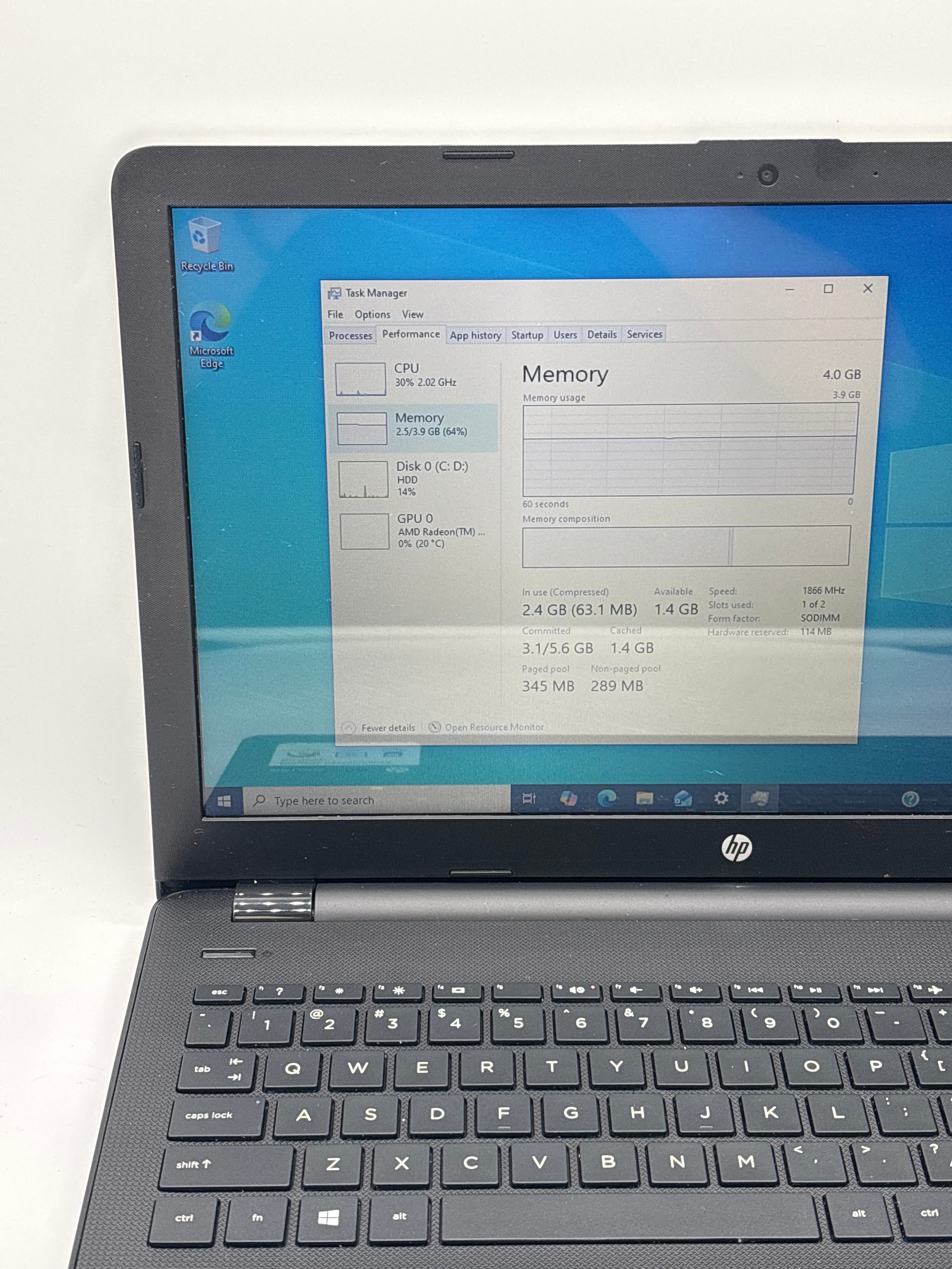 HP 15-bw075nr AMD A6-9220 4GB RAM 500GB HDD