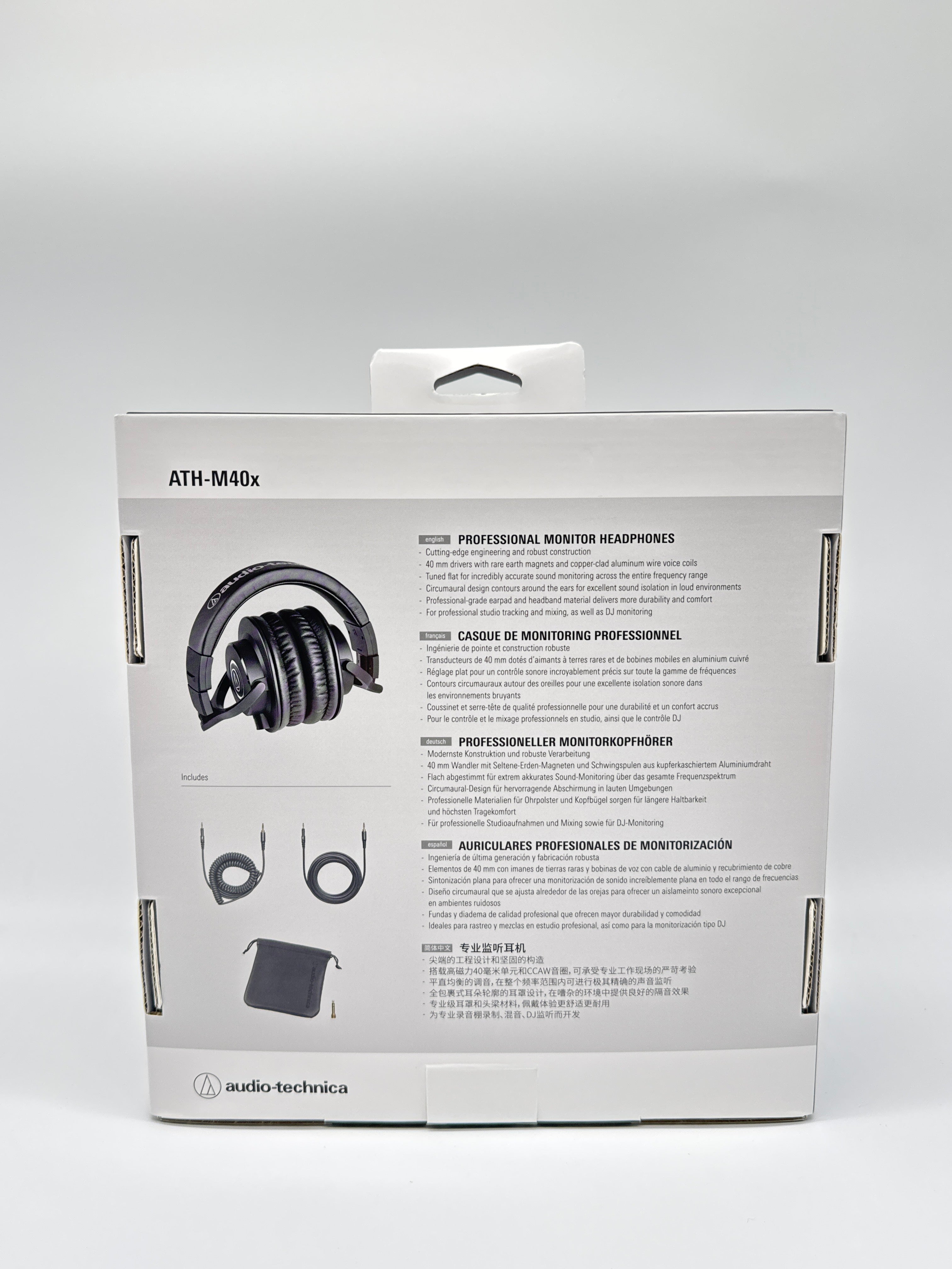 Audio-Technica ATH-M40X Black Over-Ear Headphones Open Box