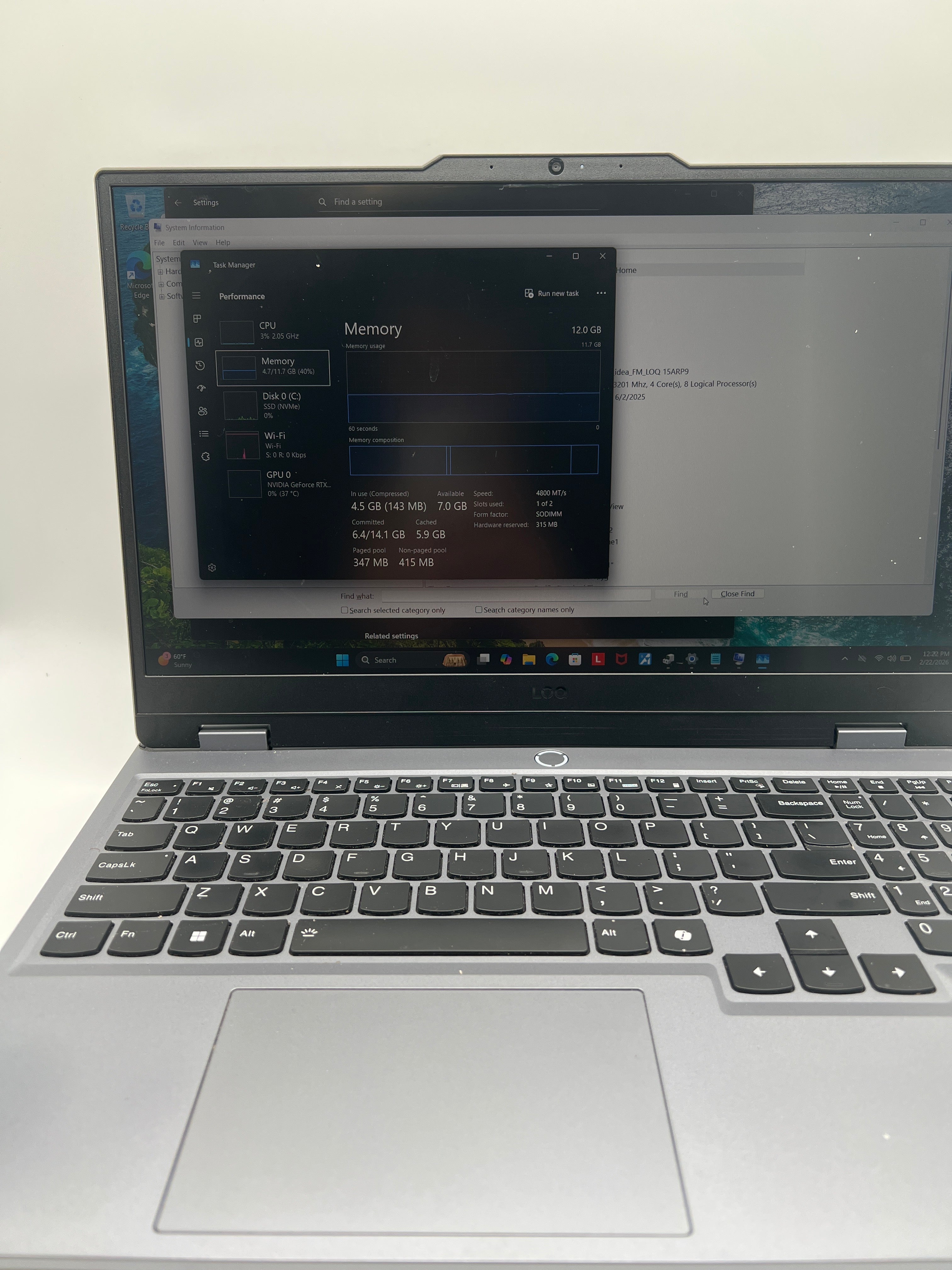 Lenovo LOQ 15arp9 Ryzen 5 7235HS 12GB RAM 512 GB SSD RTX 3050 - For Parts (READ)