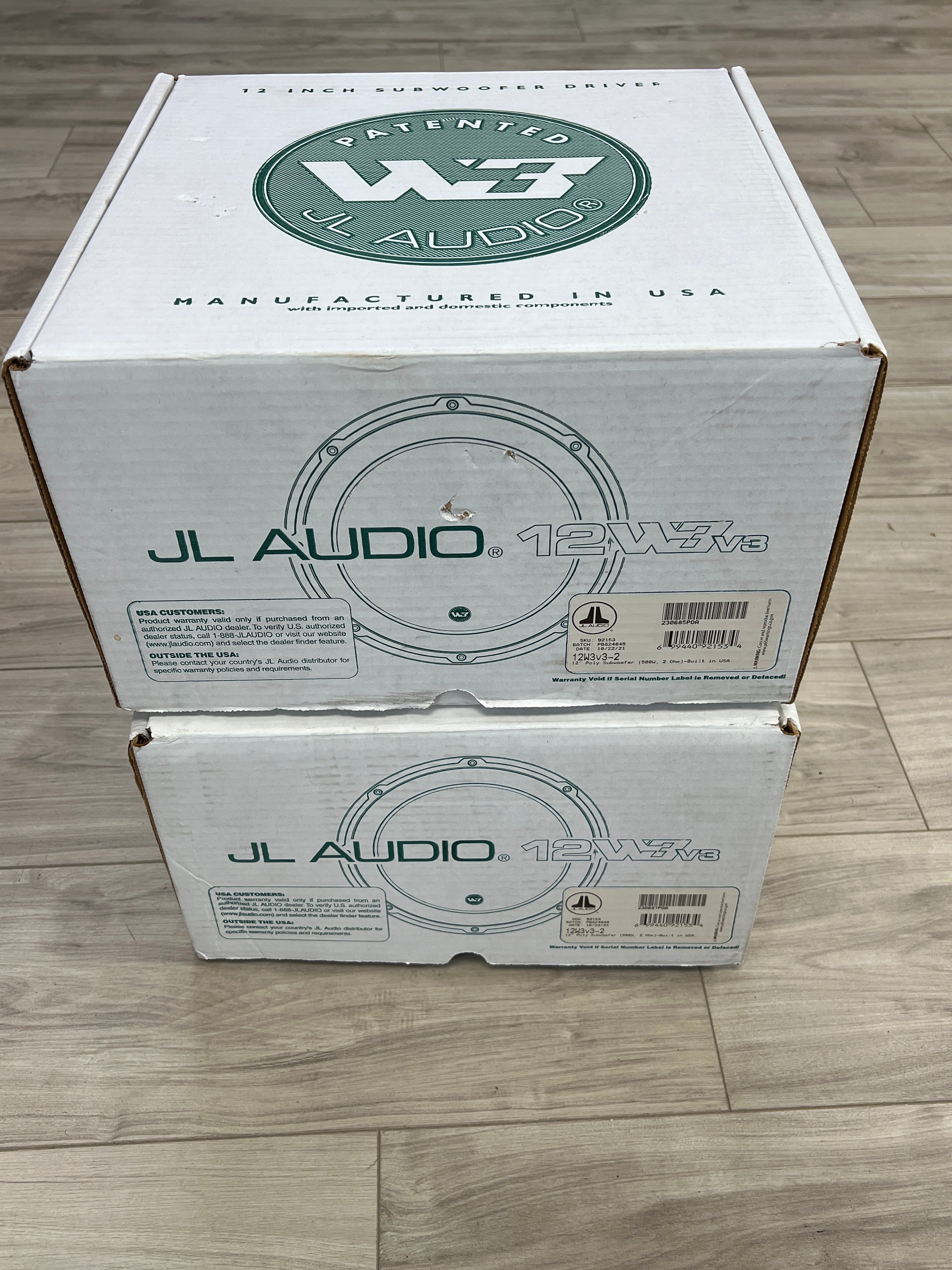 JL Audio 12W3V3-4 12 Inch Subwoofer 2 Ohm 1000 Watts - For Parts
