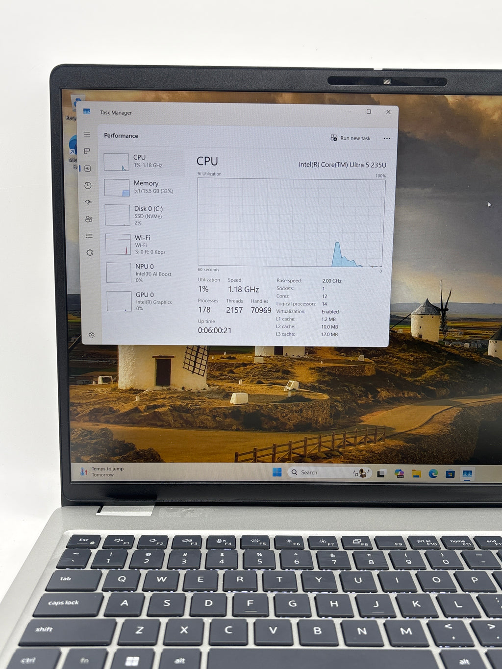 Dell Pro 16 PB16250 Plus Ultra 5 235U 16GB RAM 256GB SSD - Silver Used