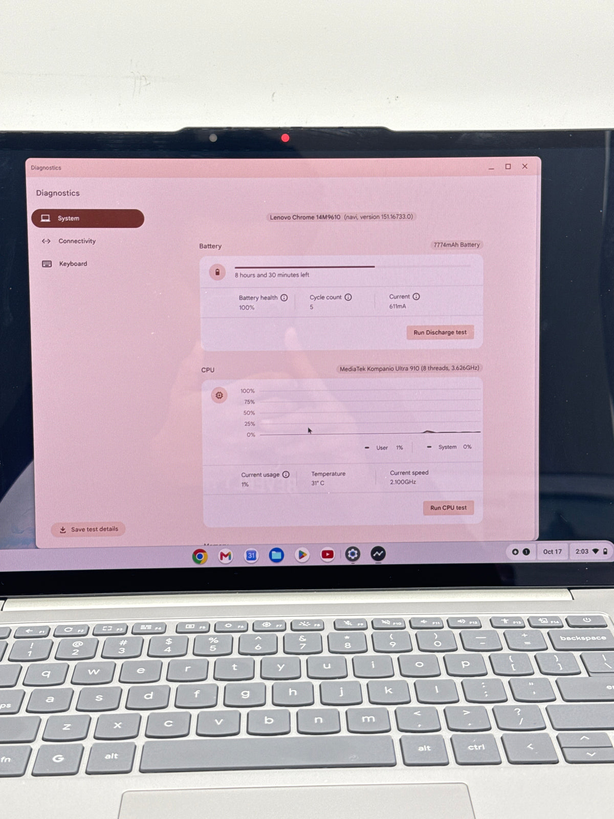 Lenovo Chrome 14M9610 MediaTek Kompanio Ultra 910 16GB RAM 256GB SSD - Used