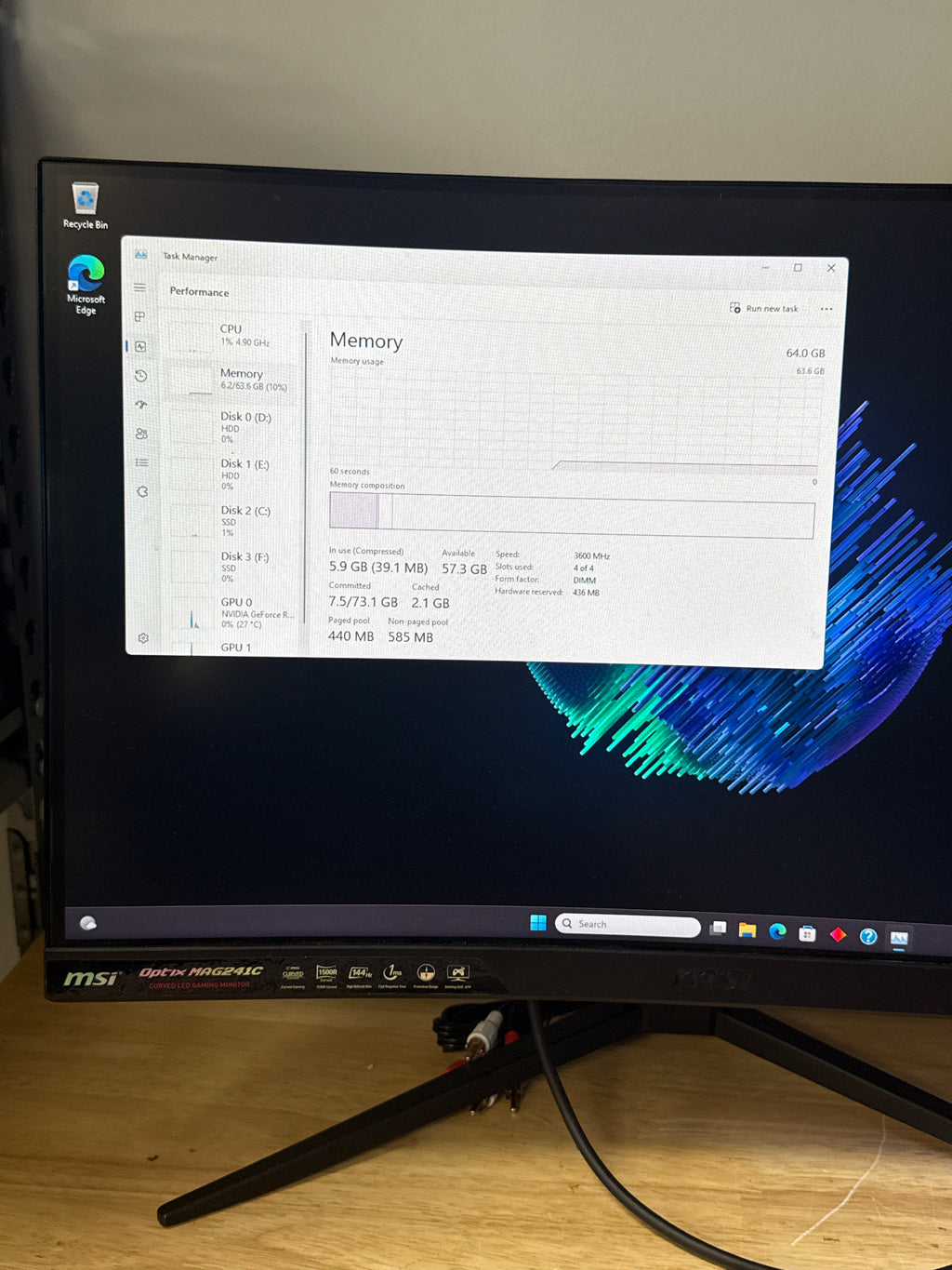 HP Omen 45L Ryzen 9 7900X 64GB RAM 4TB HDD + 4TB SSD RTX 4090 (24GB)