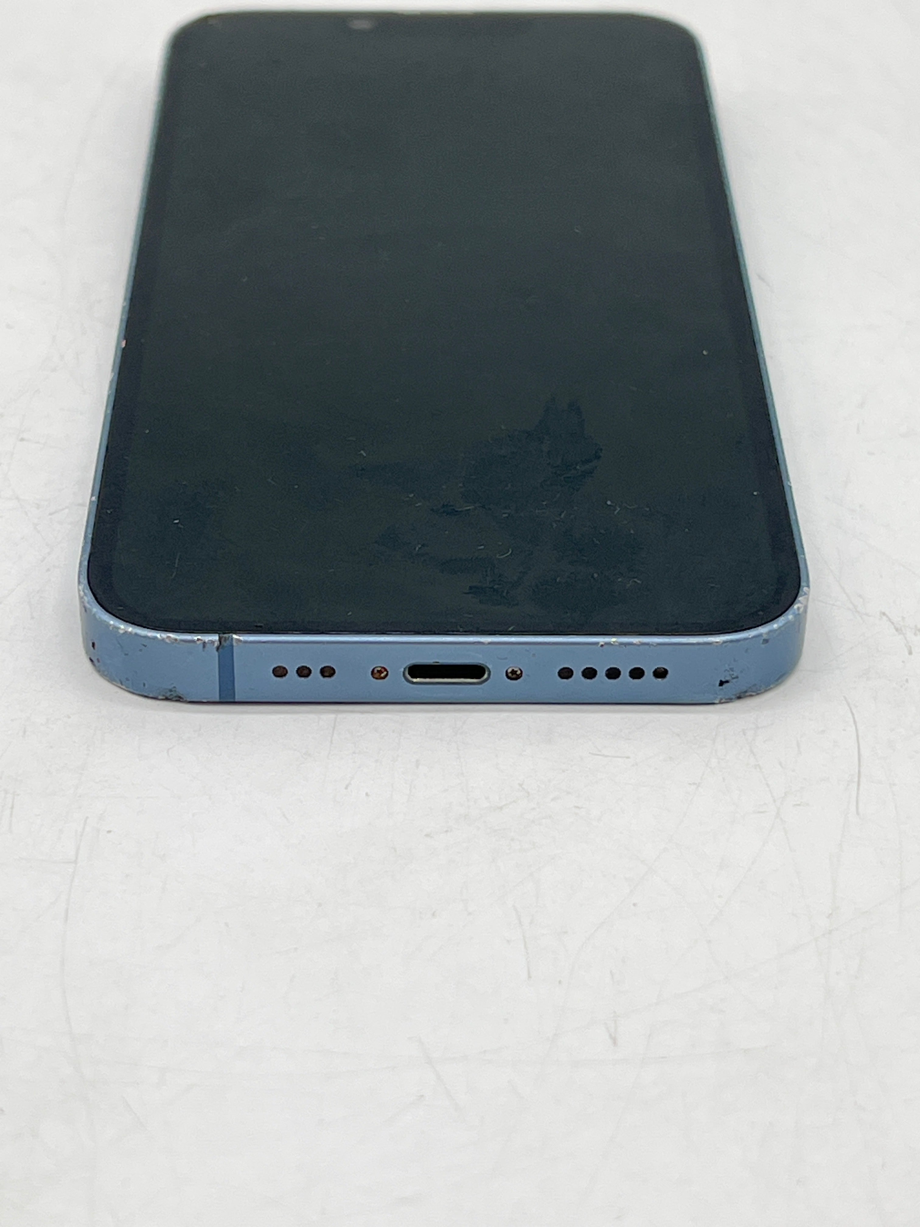 Apple iPhone 14 128 GB T-Mobile Blue  (Cracked back, Bad lcd, No Power)