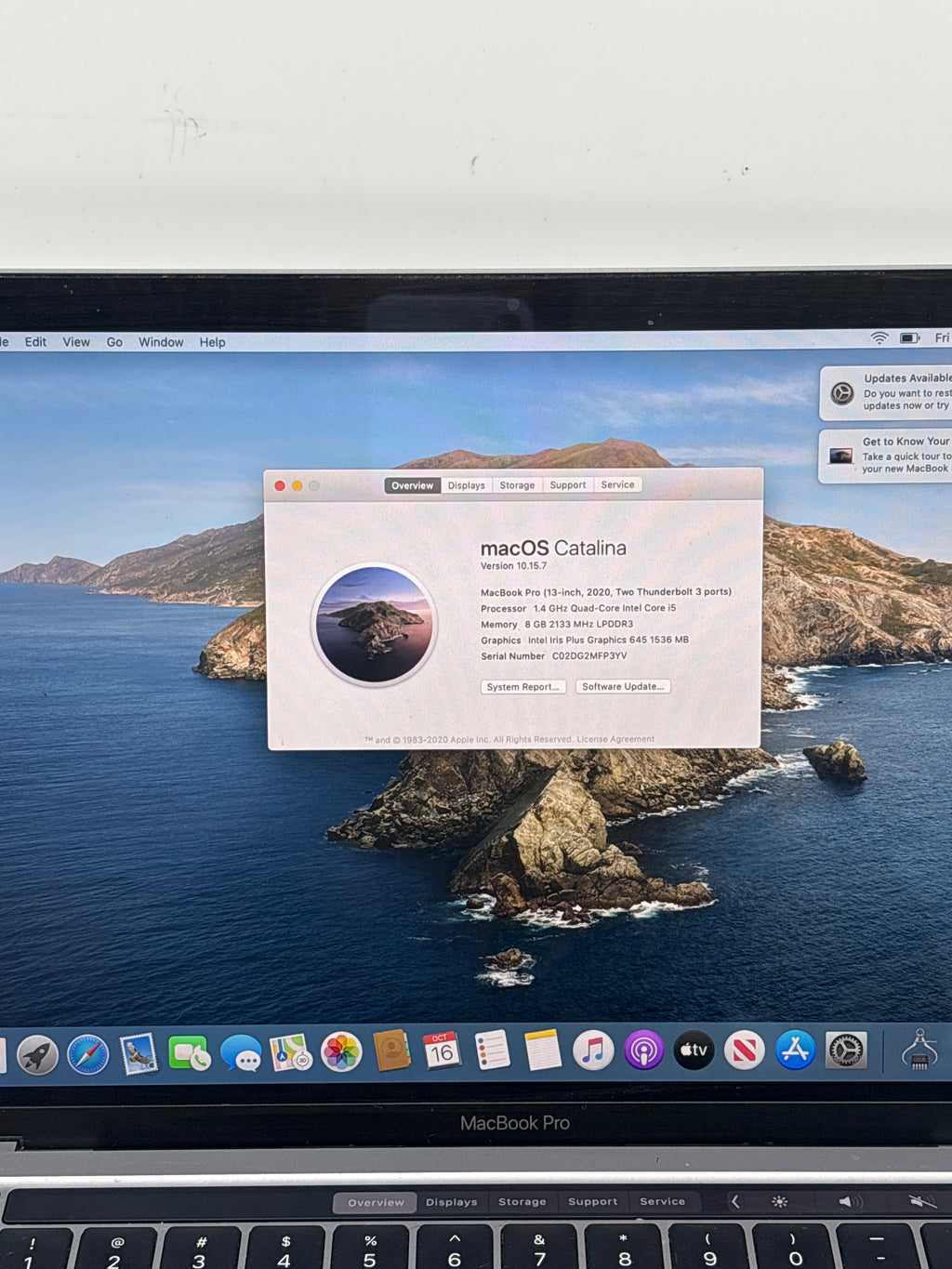 Apple MacBook Pro 13in 2020 A2289 Core i5 8GB RAM 256GB SSD Space Gray - Used