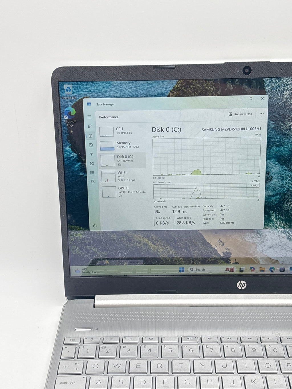 HP 15-dy5073dx i7 1255U 16GB RAM 512GB SSD