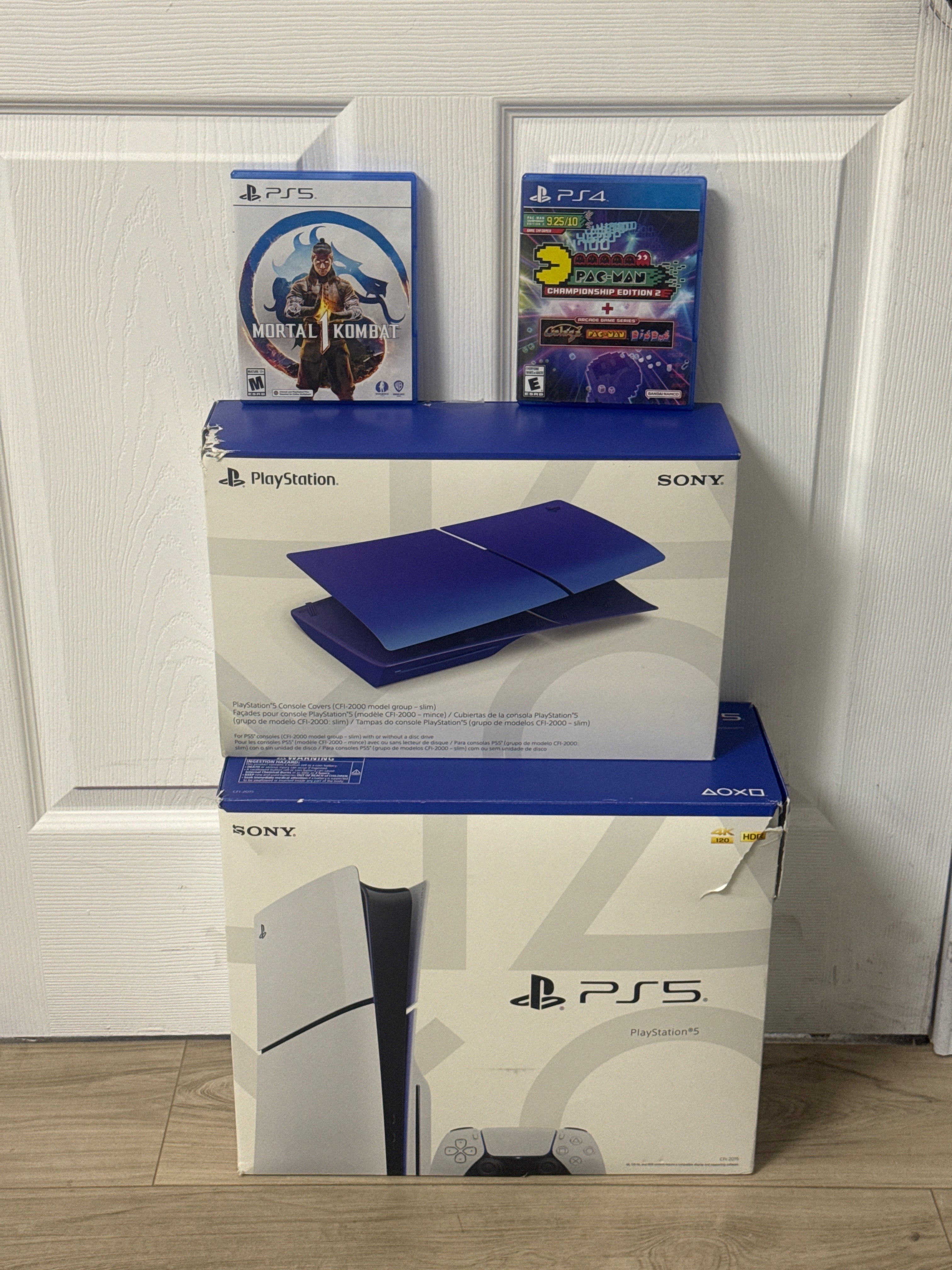 Sony PlayStation 5 Slim Disc CFI-2015 1TB + Chroma Indigo Accessories - Used With Box