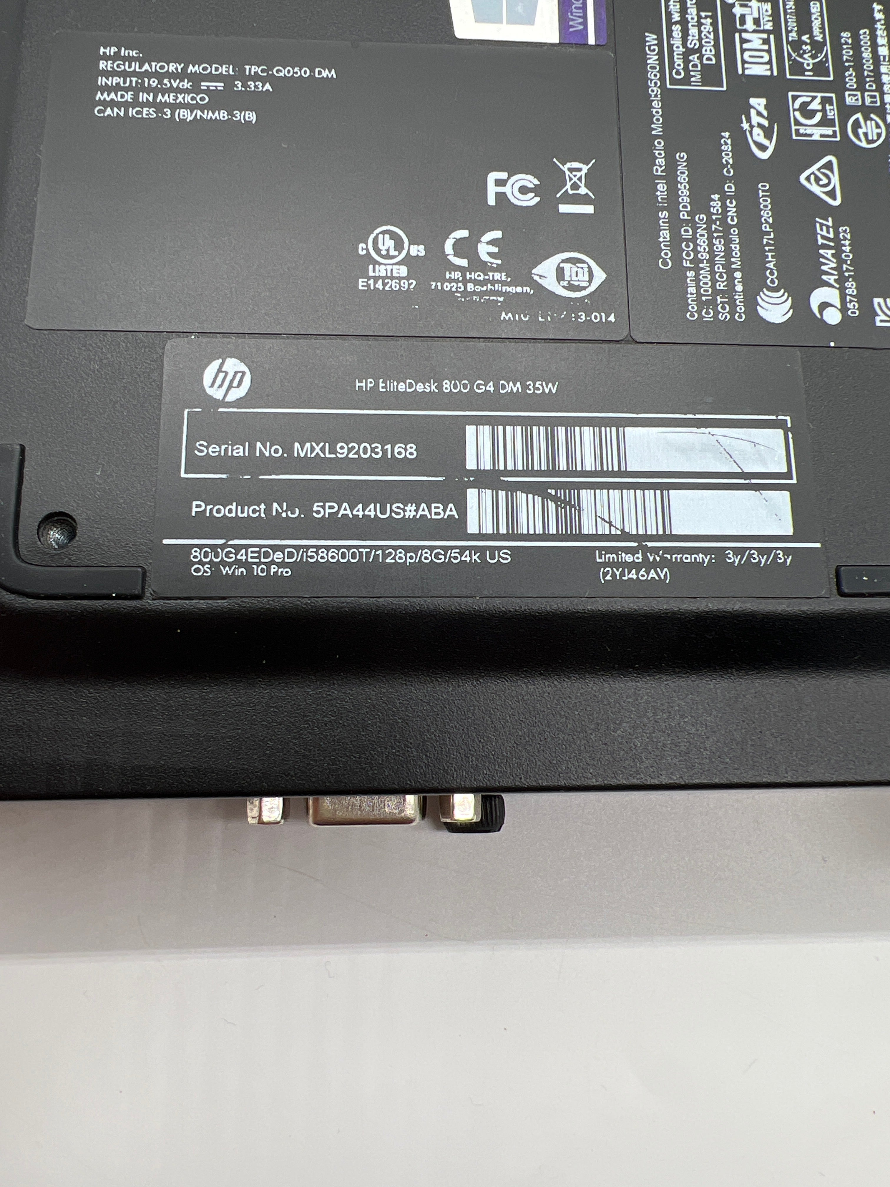 HP EliteDesk 800 G4 DM i5-8600T 16GB RAM 256GB SSD