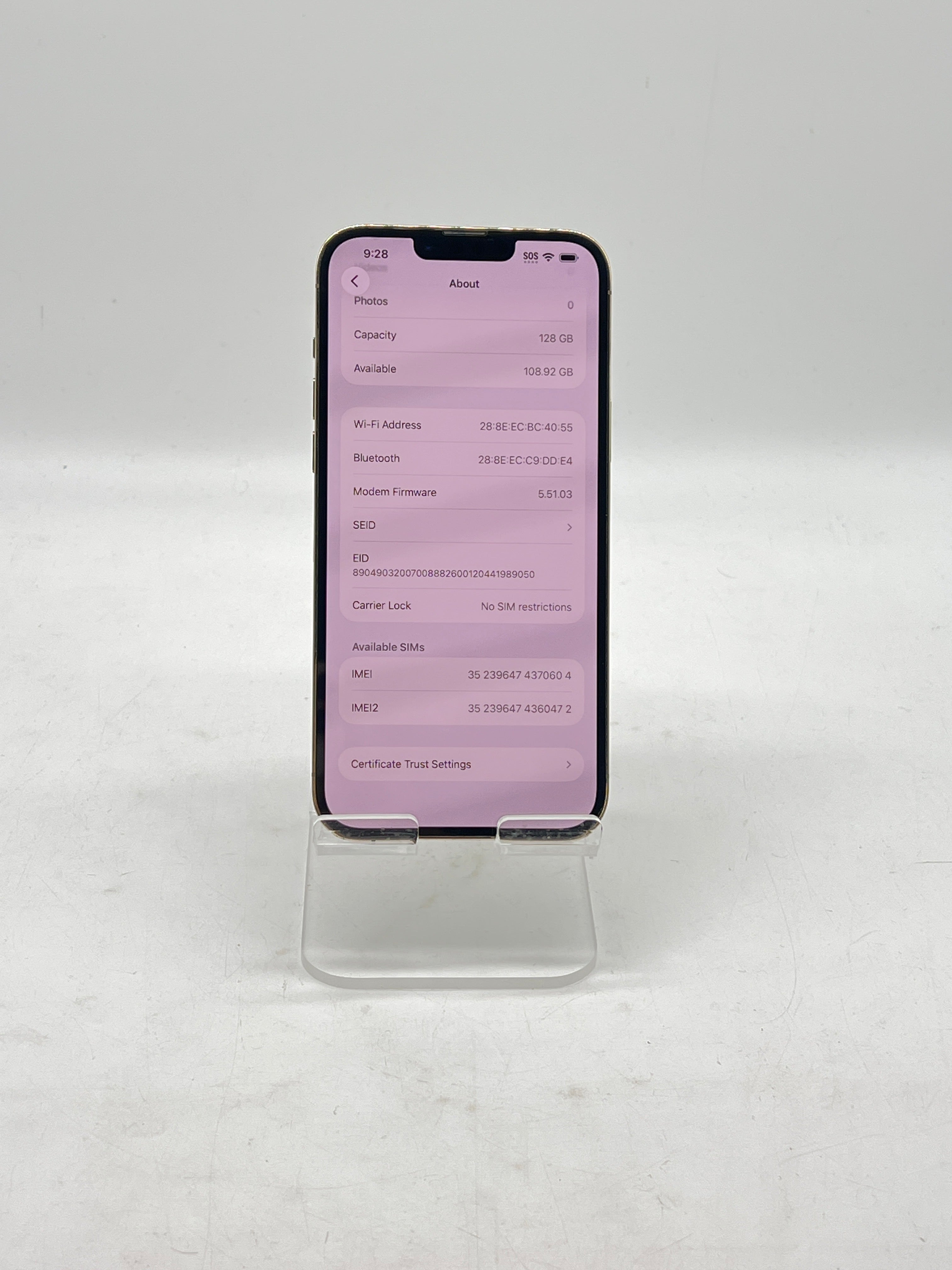 Apple iPhone 13 Pro Max 128GB Unlocked Gold - Aftermarket Camera