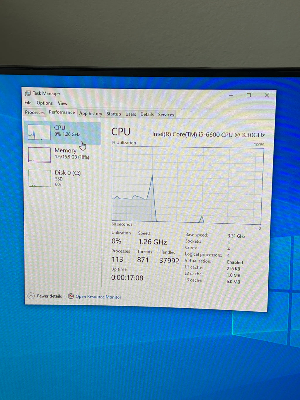 Dell Optiplex 7050 SFF i5-6600 16GB RAM 128GB SSD - Black
