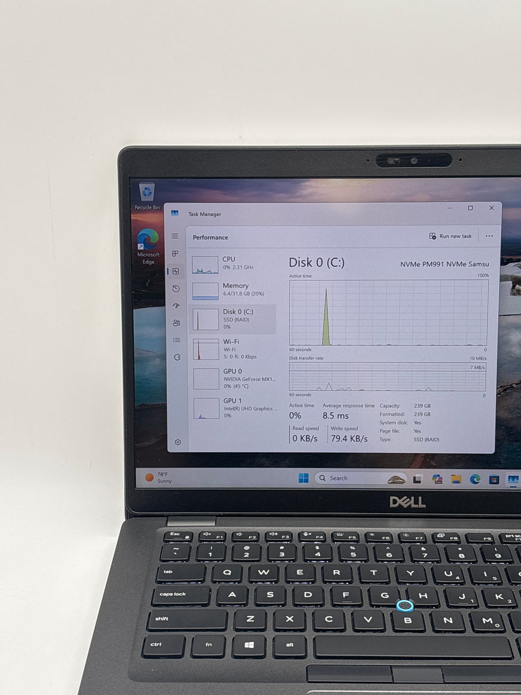 Dell Latitude 5401 i5-9400H 32GB RAM 256GB SSD MX 150