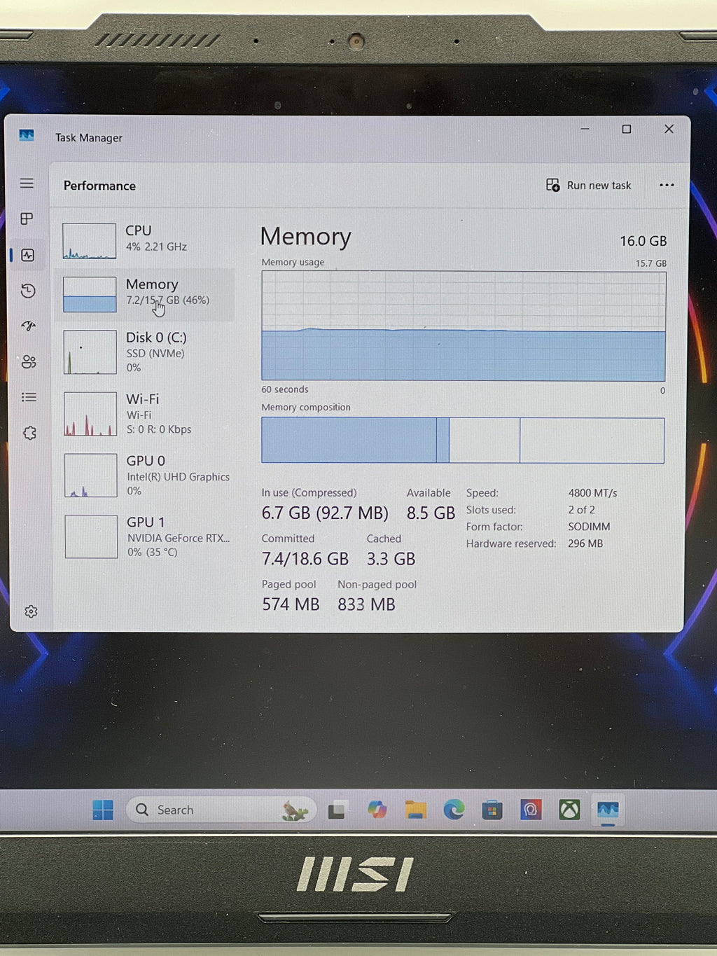MSI Cyborg 15  i7 16GB RAM 1TB SSD, GeForce RTX 4060