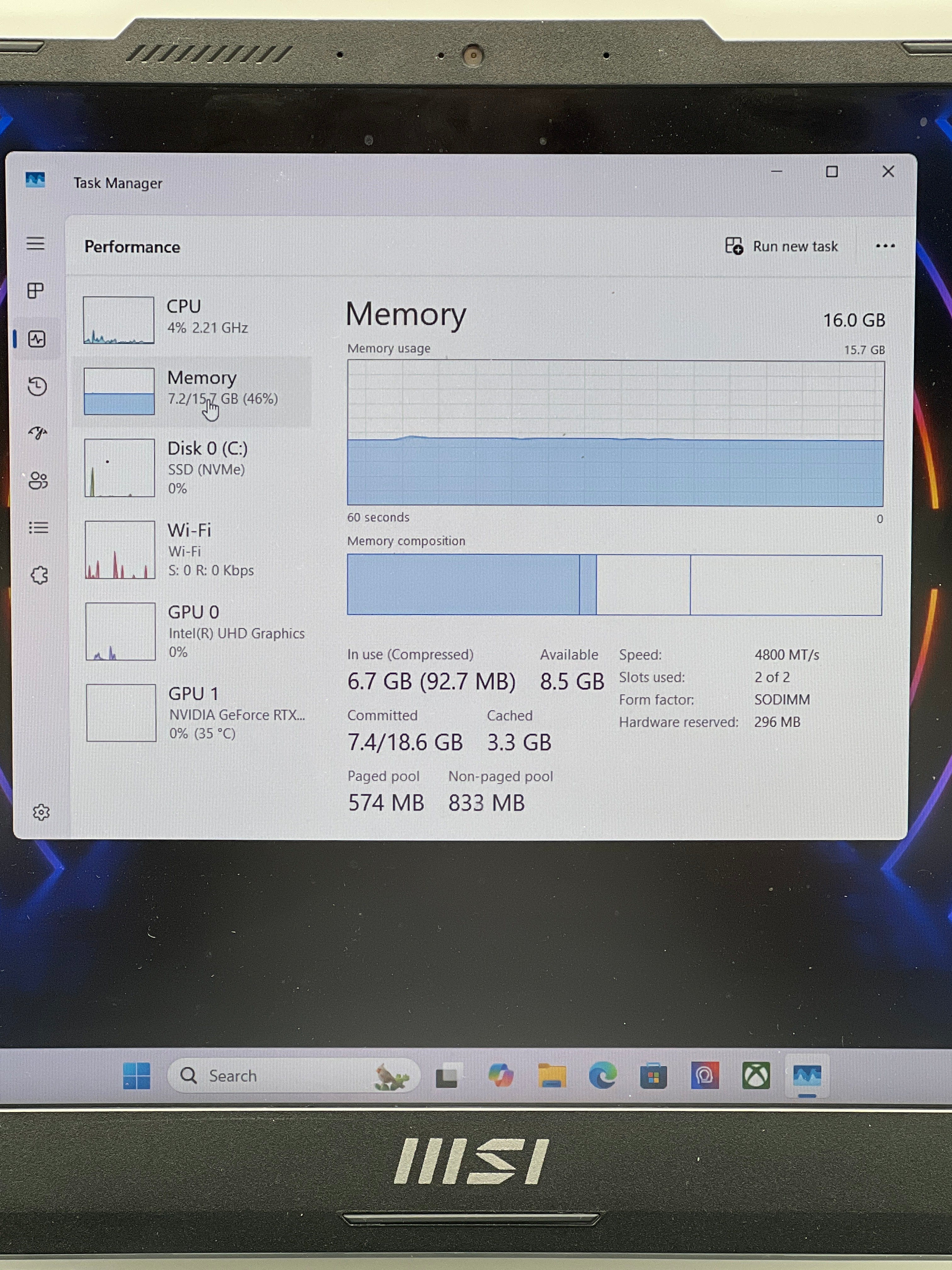 MSI Cyborg 15  i7 16GB RAM 1TB SSD, GeForce RTX 4060