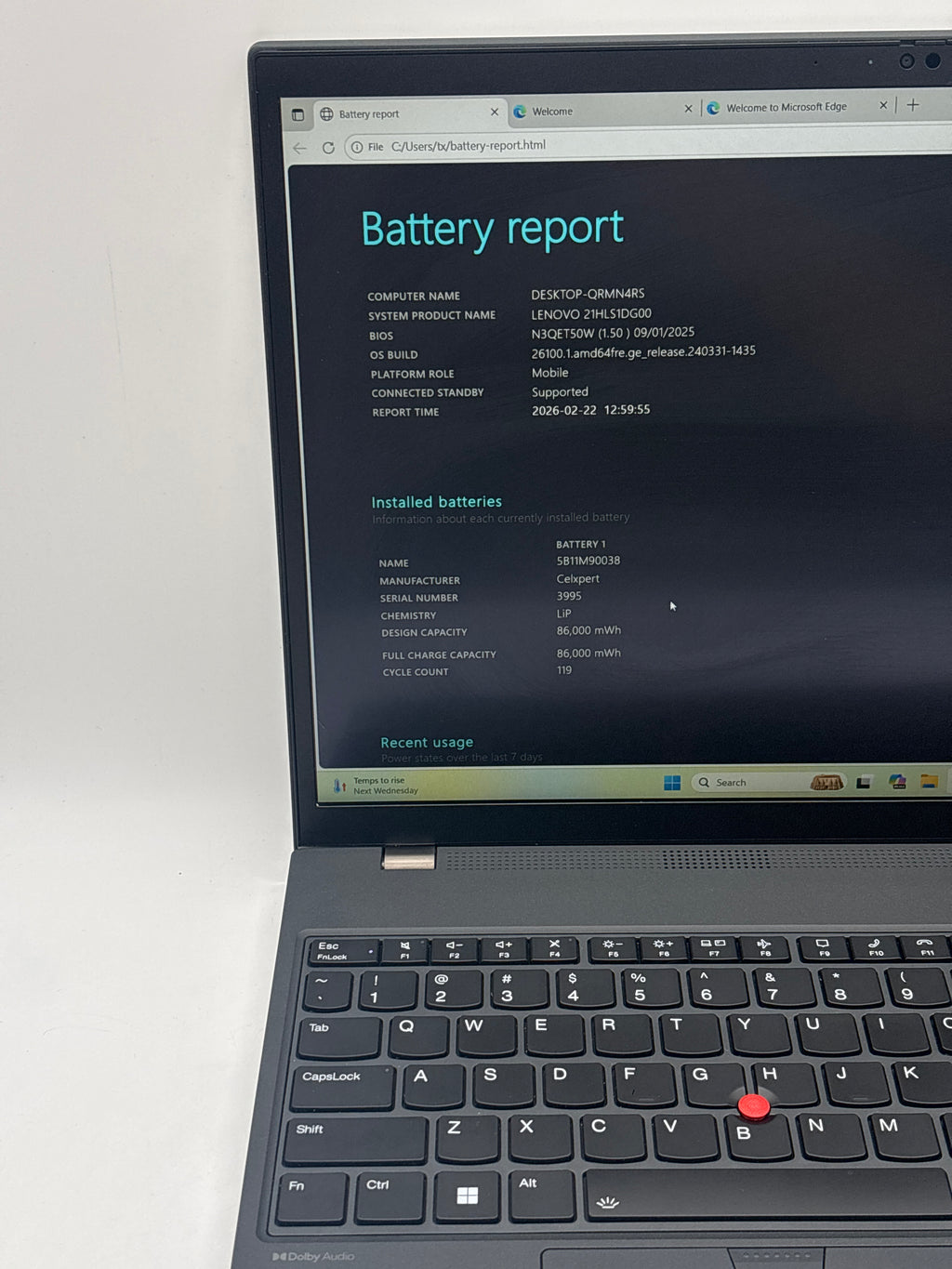 Lenovo ThinkPad P16s Gen 2 i7-1370P 64GB RAM 1TB SSD RTX A500 - Warranty