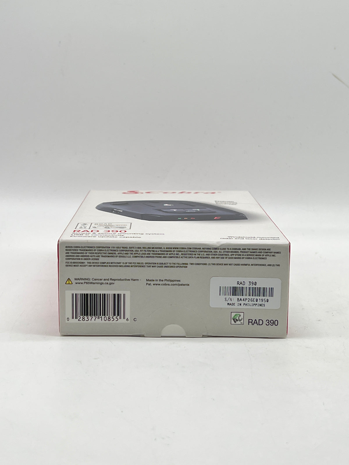 Cobra RAD 390 Radar Laser Detector - New
