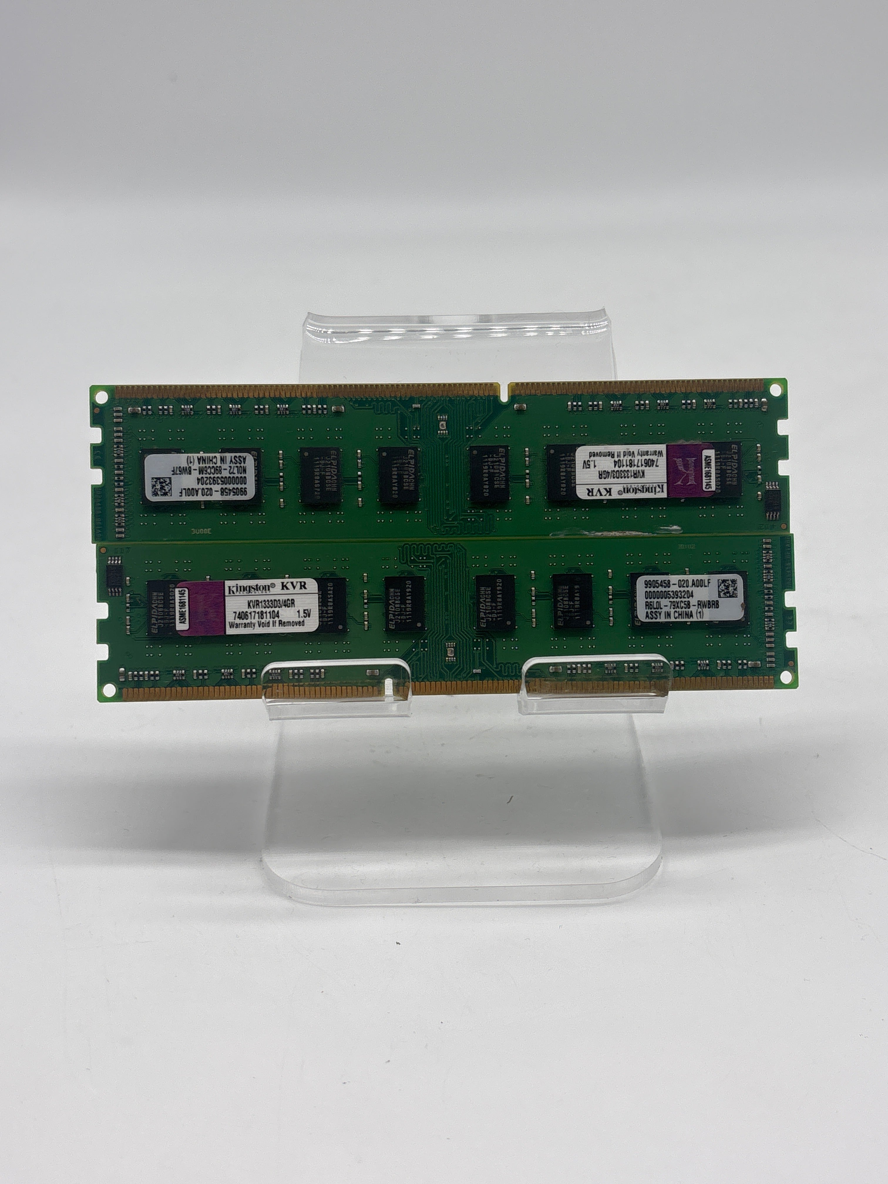 Kingston KVR1333DR/K3 RAM 4GB DDR3 SDRAM 1333MHz (PC3-10600) DIMM - Used