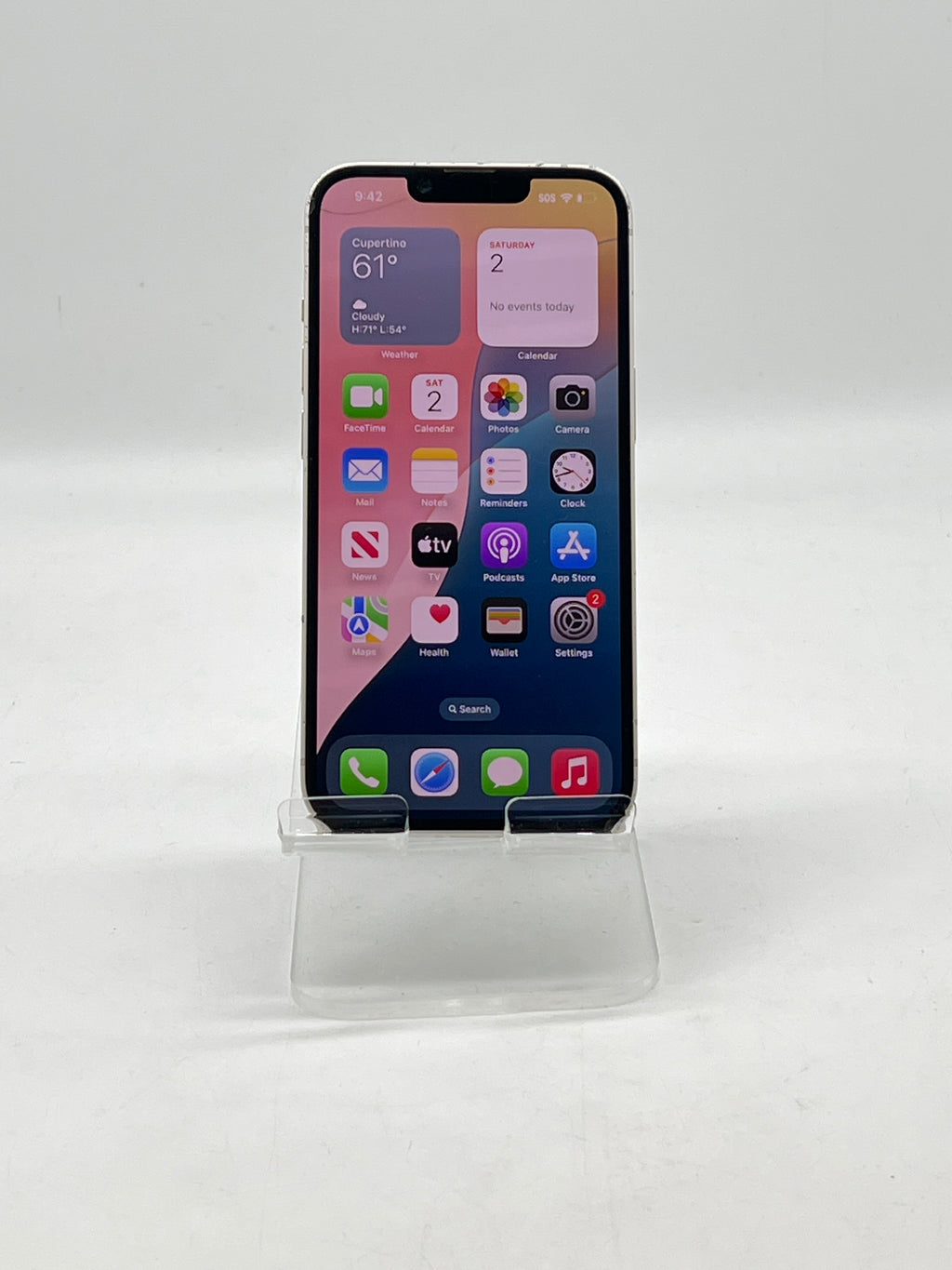 ATT Apple iPhone 14 256GB Starlight - For Parts Cracked Back
