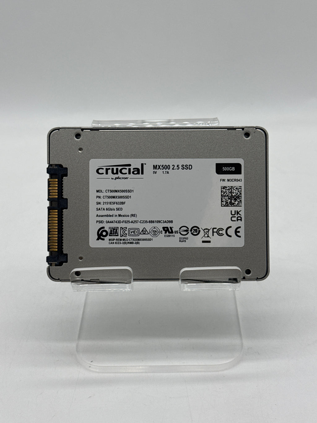 Crucial MX500 500GB 2.5" Internal SATA3 SSD CT500MX500SSD1