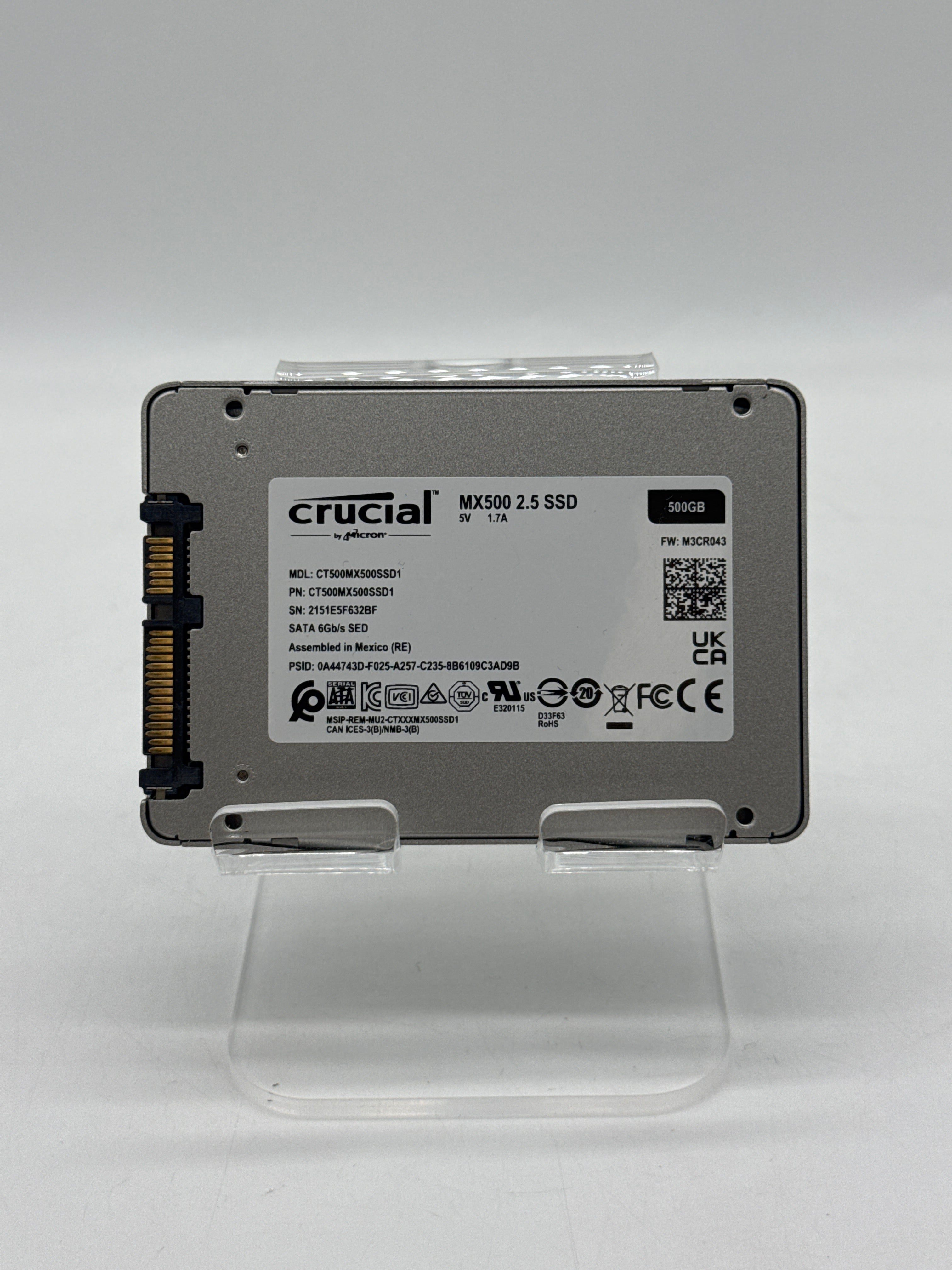 Crucial MX500 500GB 2.5" Internal SATA3 SSD CT500MX500SSD1