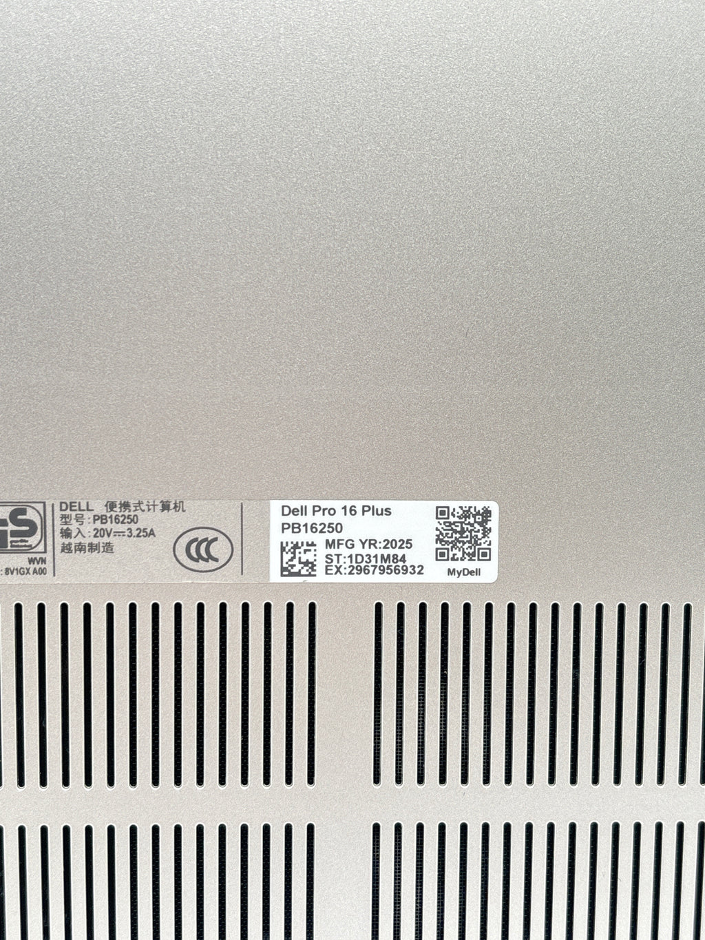 Dell Pro 16 Plus PB16250 Ultra 7 255U 32GB RAM 2TB SSD Silver - Used
