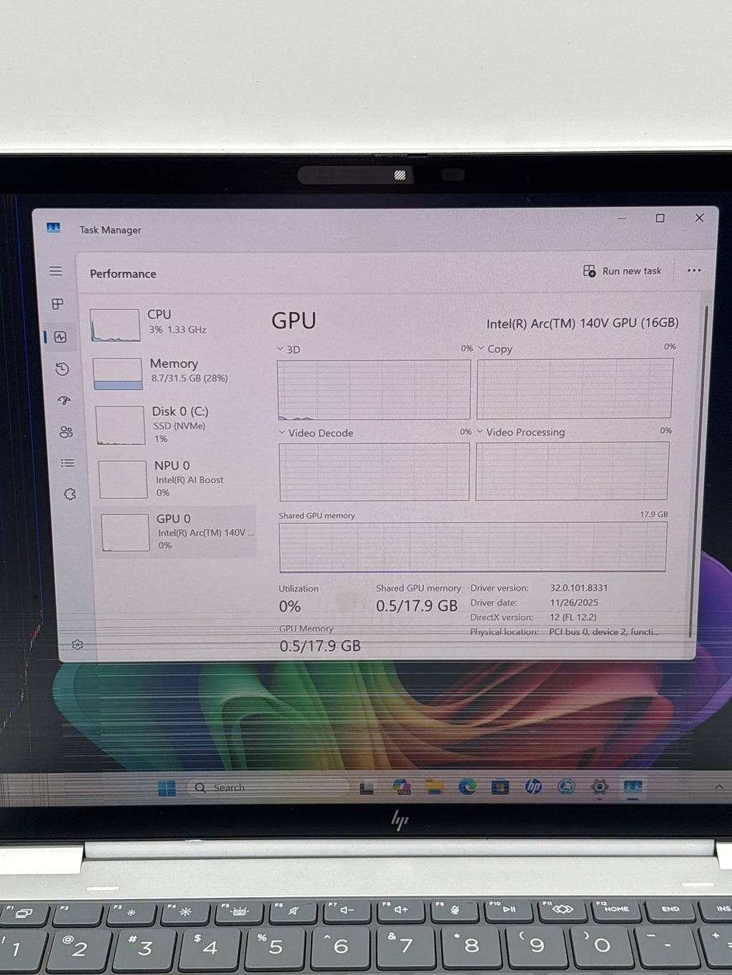 HP Elitebook X Flip G1i 14" Ultra 7 268V 32GB RAM 1TB SSD Silver - Bad Display