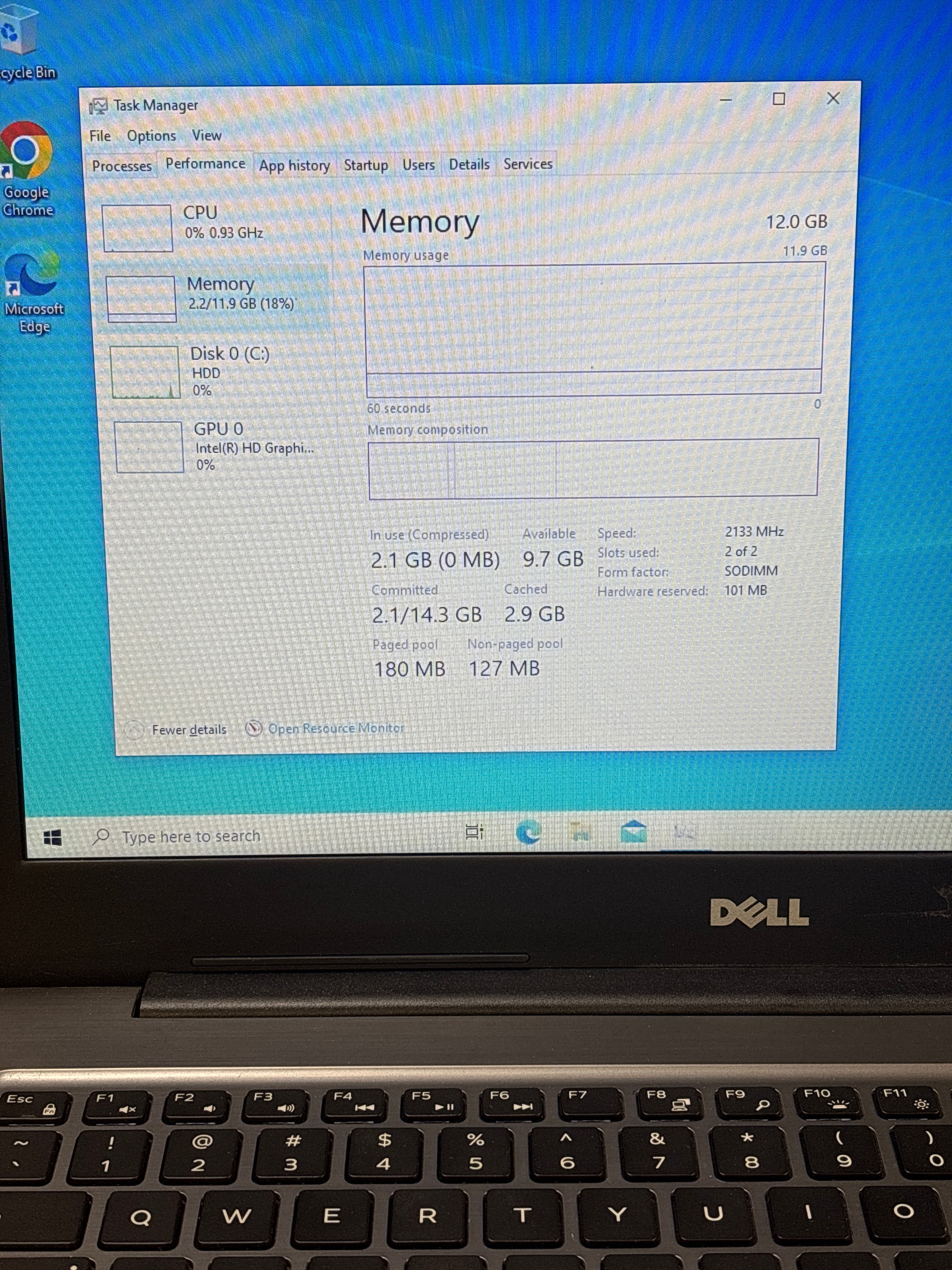Dell Inspiron 15 5567 i5-7200U 12GB RAM 1TB HDD - Bad HDD