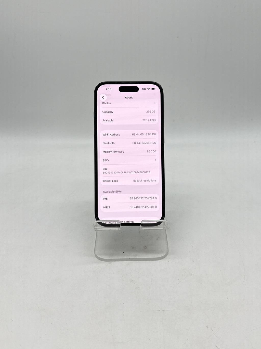 Apple iPhone 16 MYAX3LL/A 256GB Factory Unlocked Black - Used