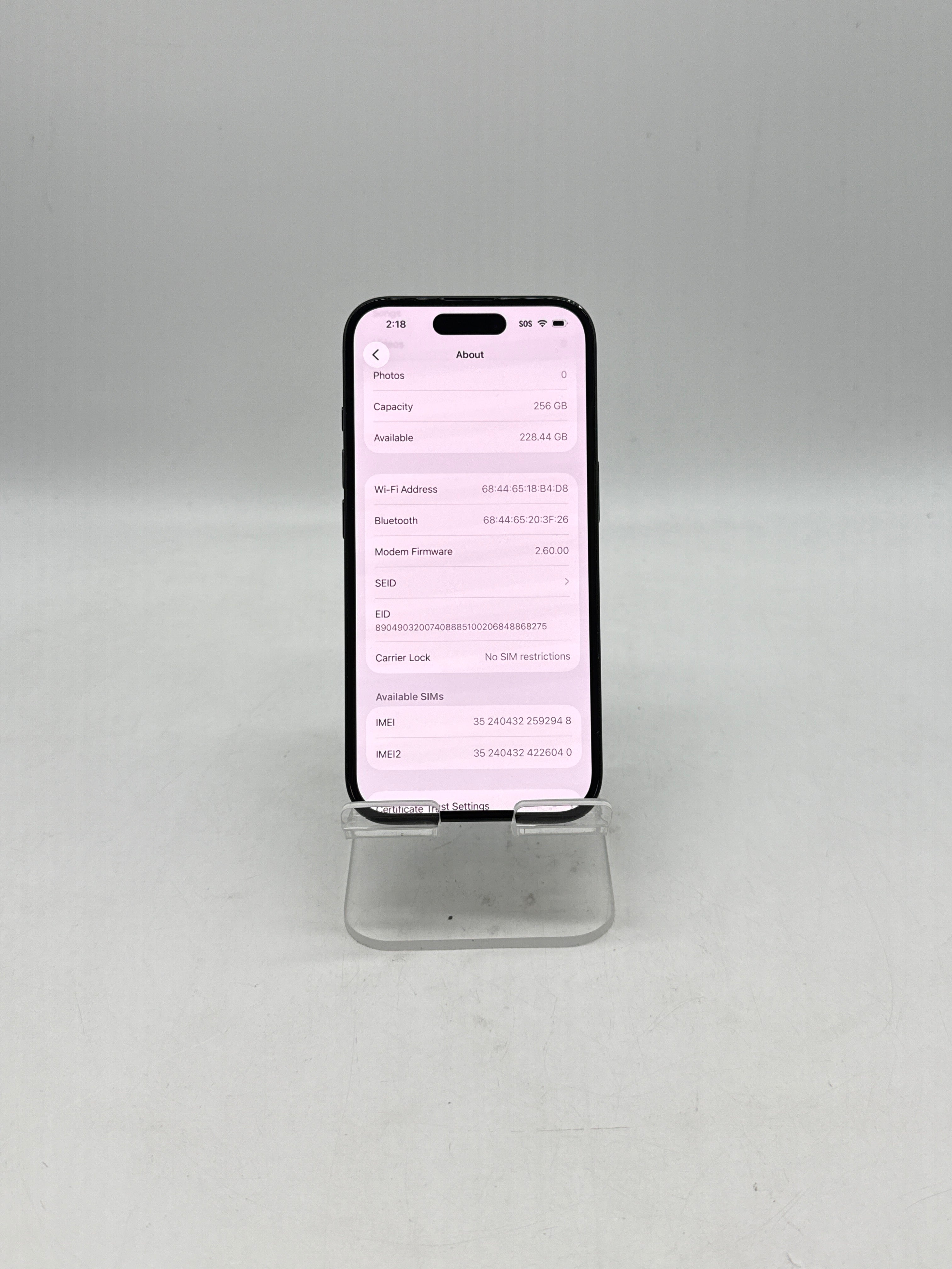 Apple iPhone 16 MYAX3LL/A 256GB Factory Unlocked Black - Used