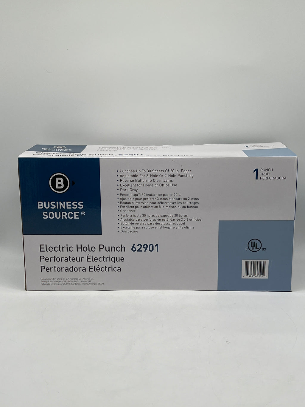 Business Source 62901 Electric 3H Punch 1/4-Inch - New