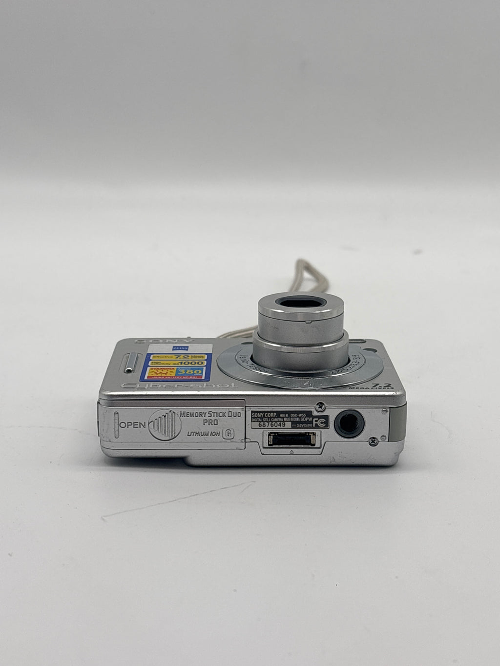 Sony Cyber-Shot DSC-W55 7.2MP Digital Camera Silver 3x Optical Zoom - Used