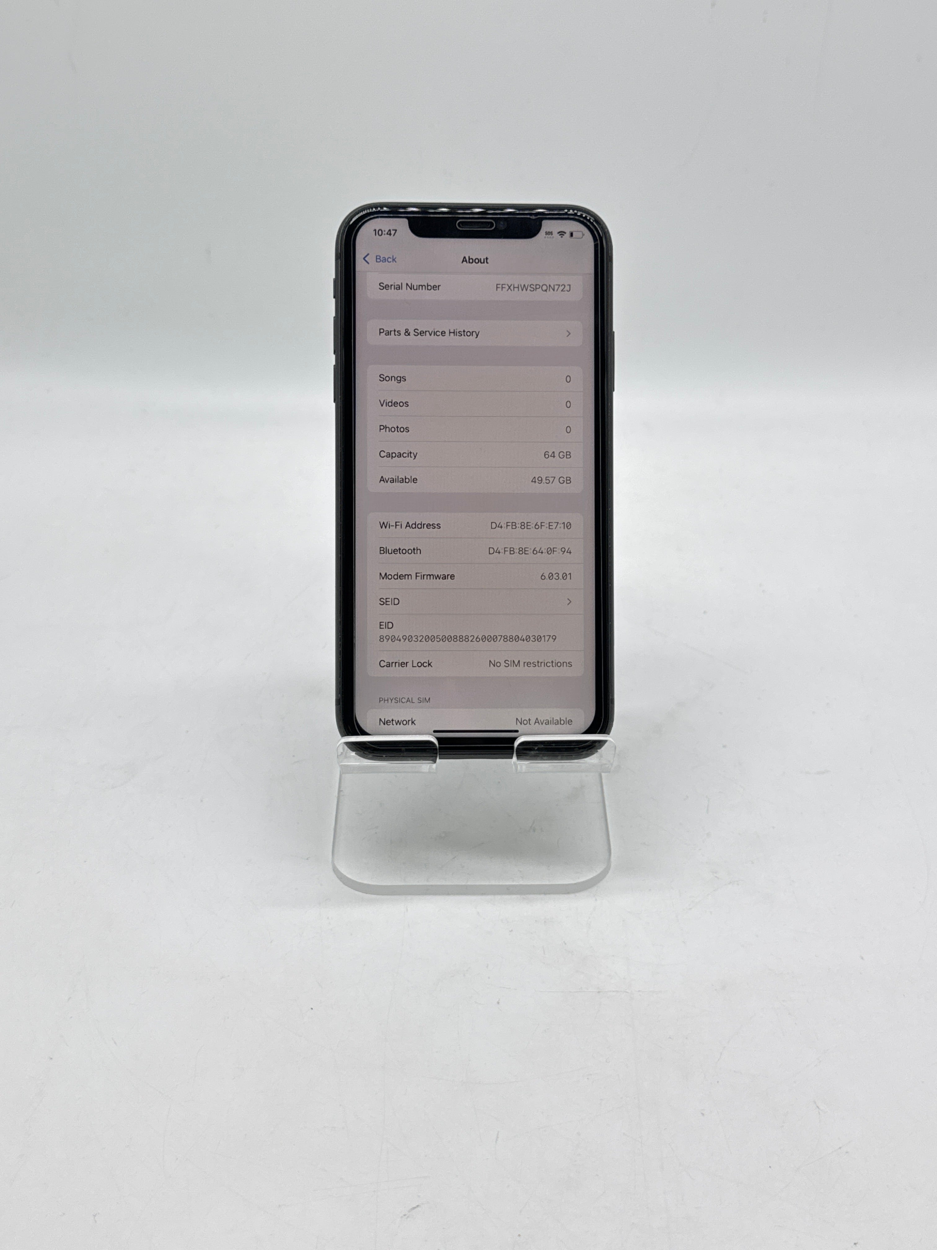 Apple iPhone 11 64GB Factory Unlocked - Cracked Back Unknown Display