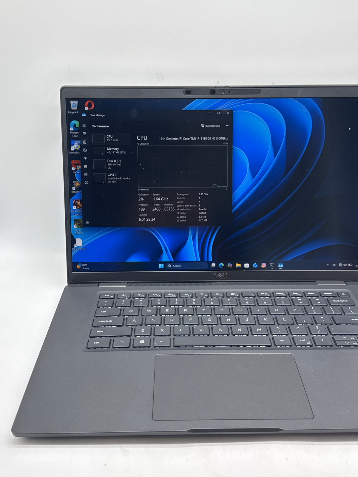 Dell Latitude 7520 15.6in Core i7-1185G7 16GB RAM 512GB SSD - Used