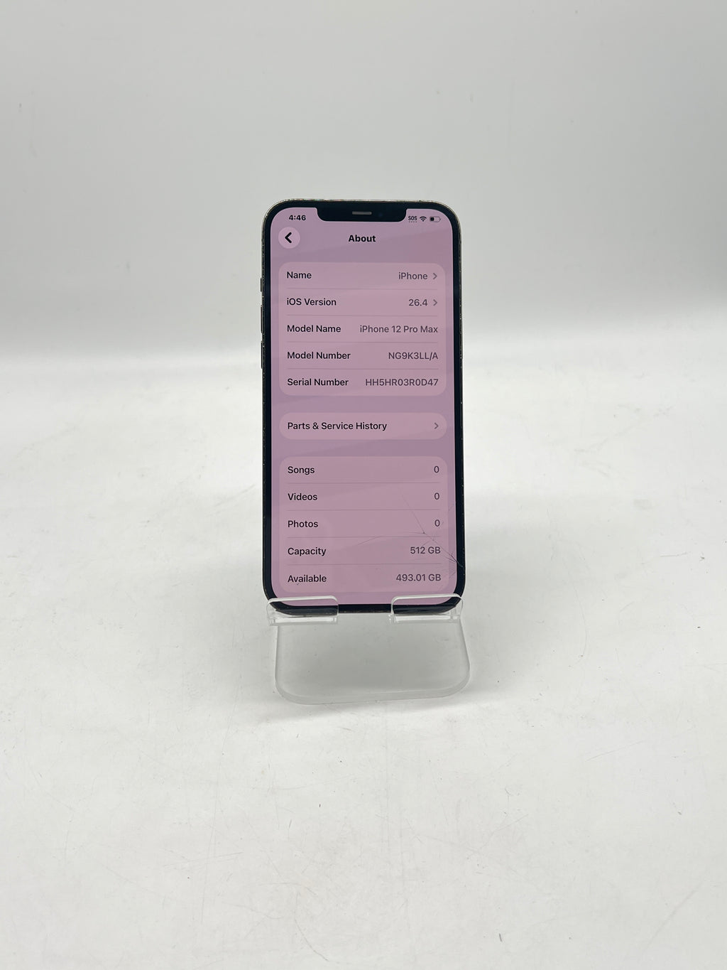 Apple iPhone 12 Pro Max 512GB Unlocked - Cracked Screen Service Batt