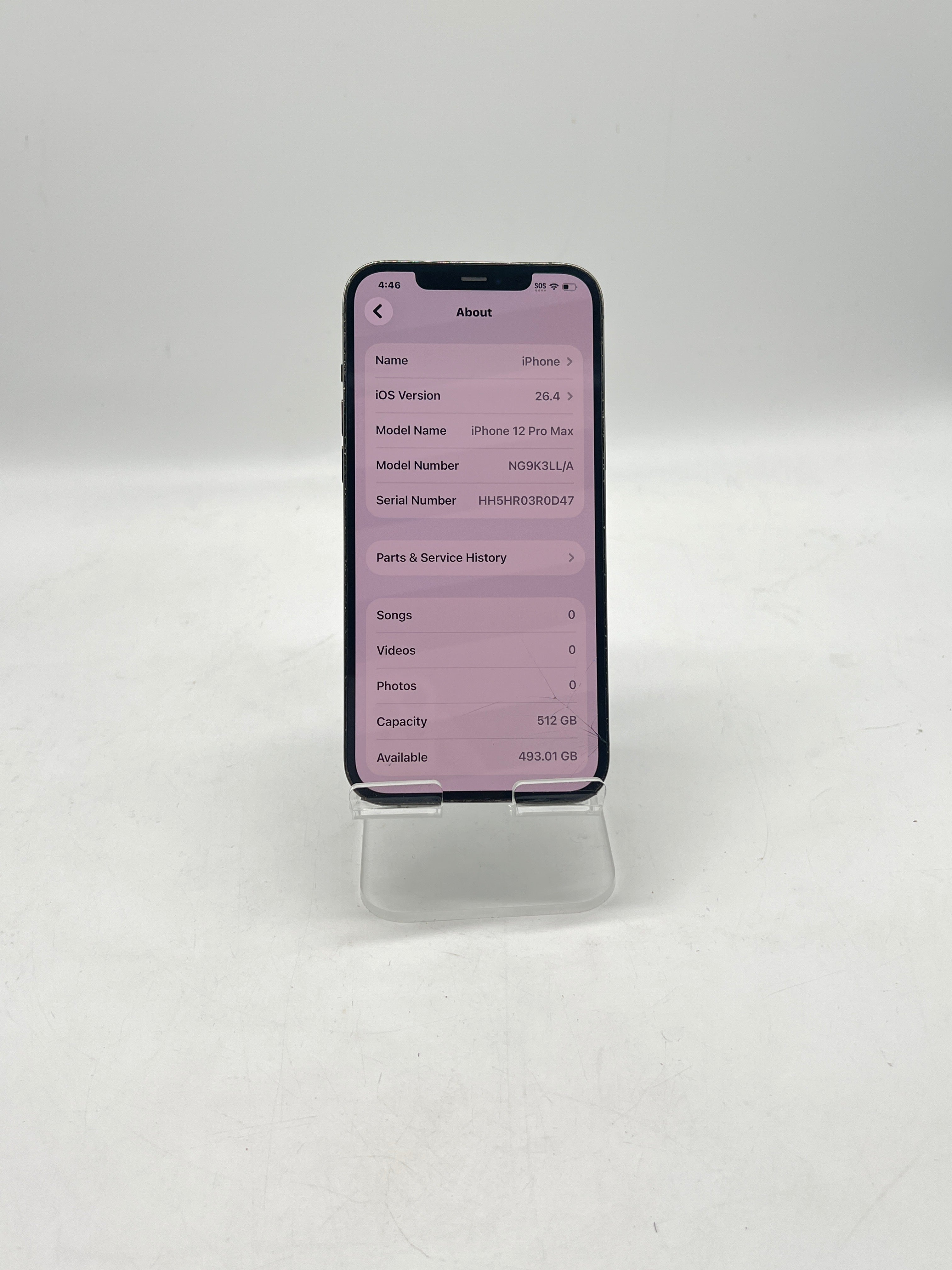 Apple iPhone 12 Pro Max 512GB Unlocked - Cracked Screen Service Batt
