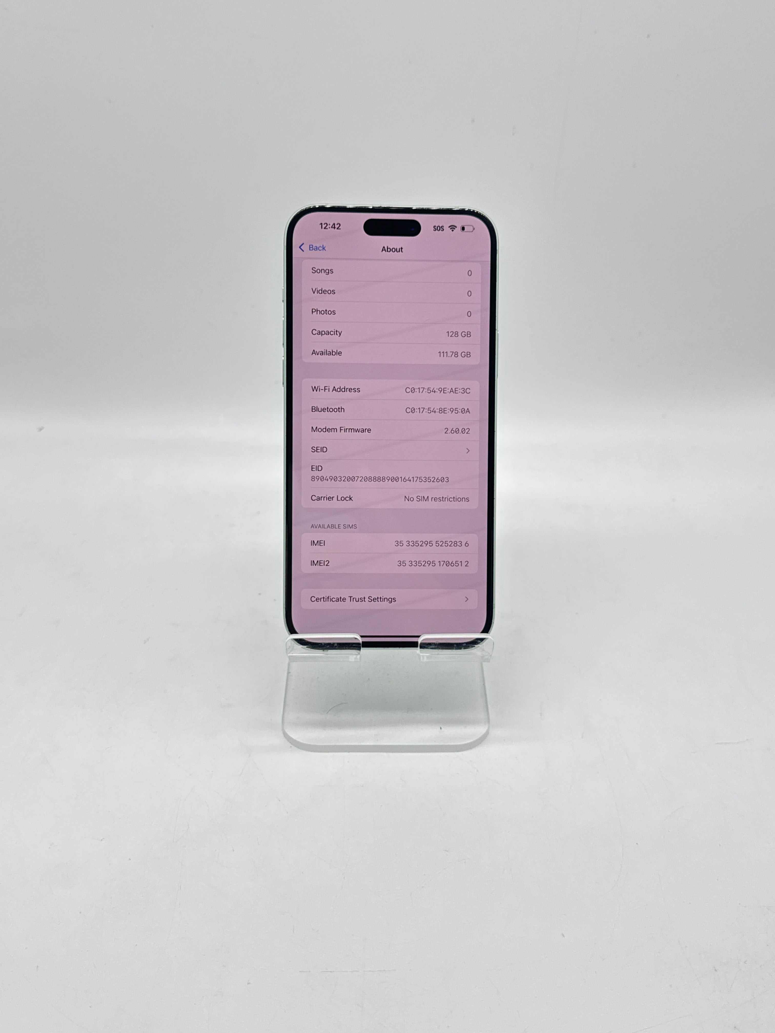 Apple iPhone 15 Plus 128GB Factory Unlocked Green - Cracked Back