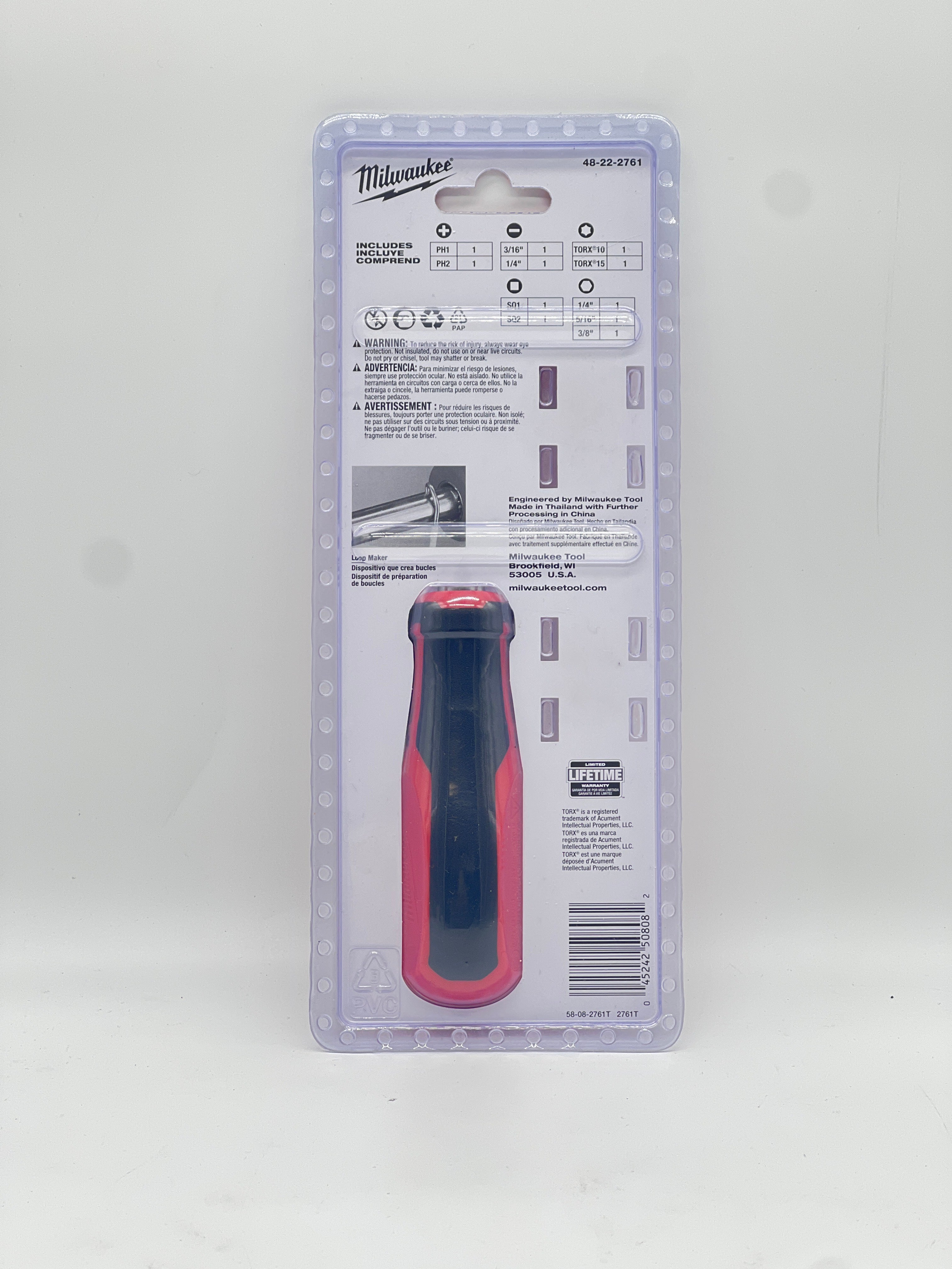 Milwaukee 48-22-2761 Multi-Bit Driver 11 Pieces Torx Steel Red New In Box