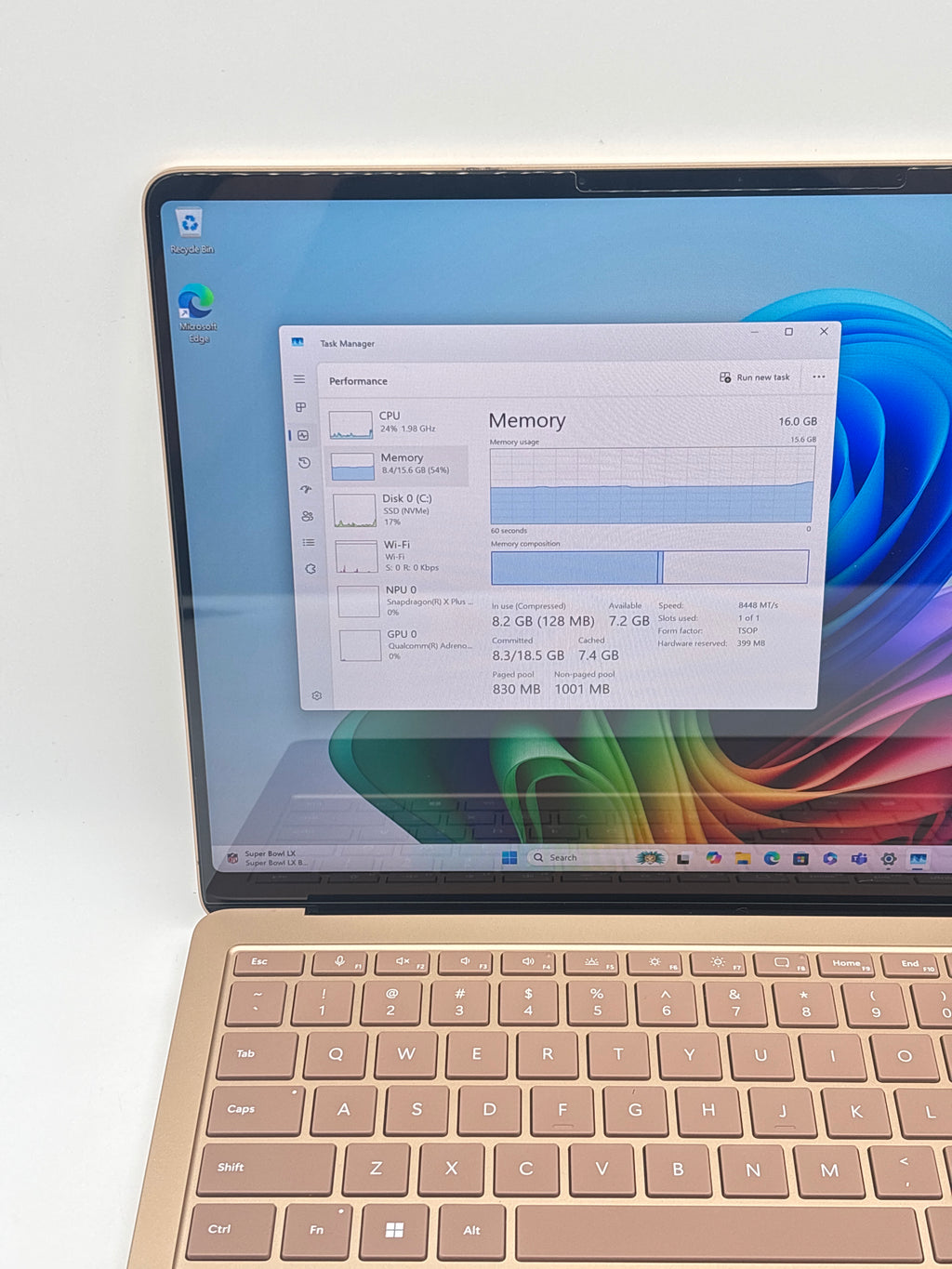 Microsoft Surface Laptop 7 2036 Snapdragon X 16GB RAM 1TB SSD - Used