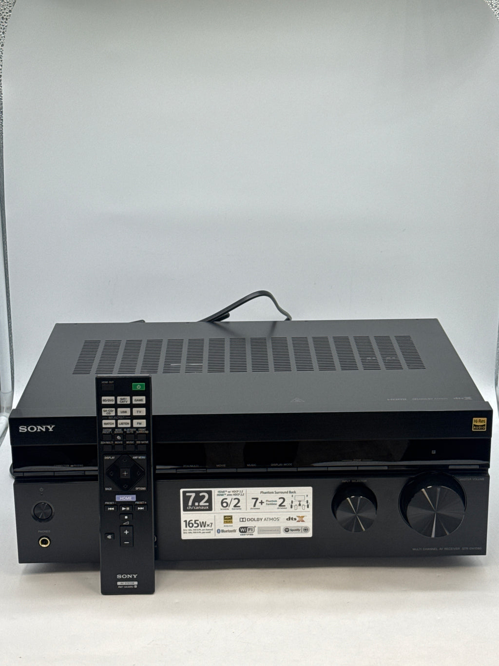 Sony STR-DN1080 7.2 Channel 240W A/V Receiver Black w/Remote