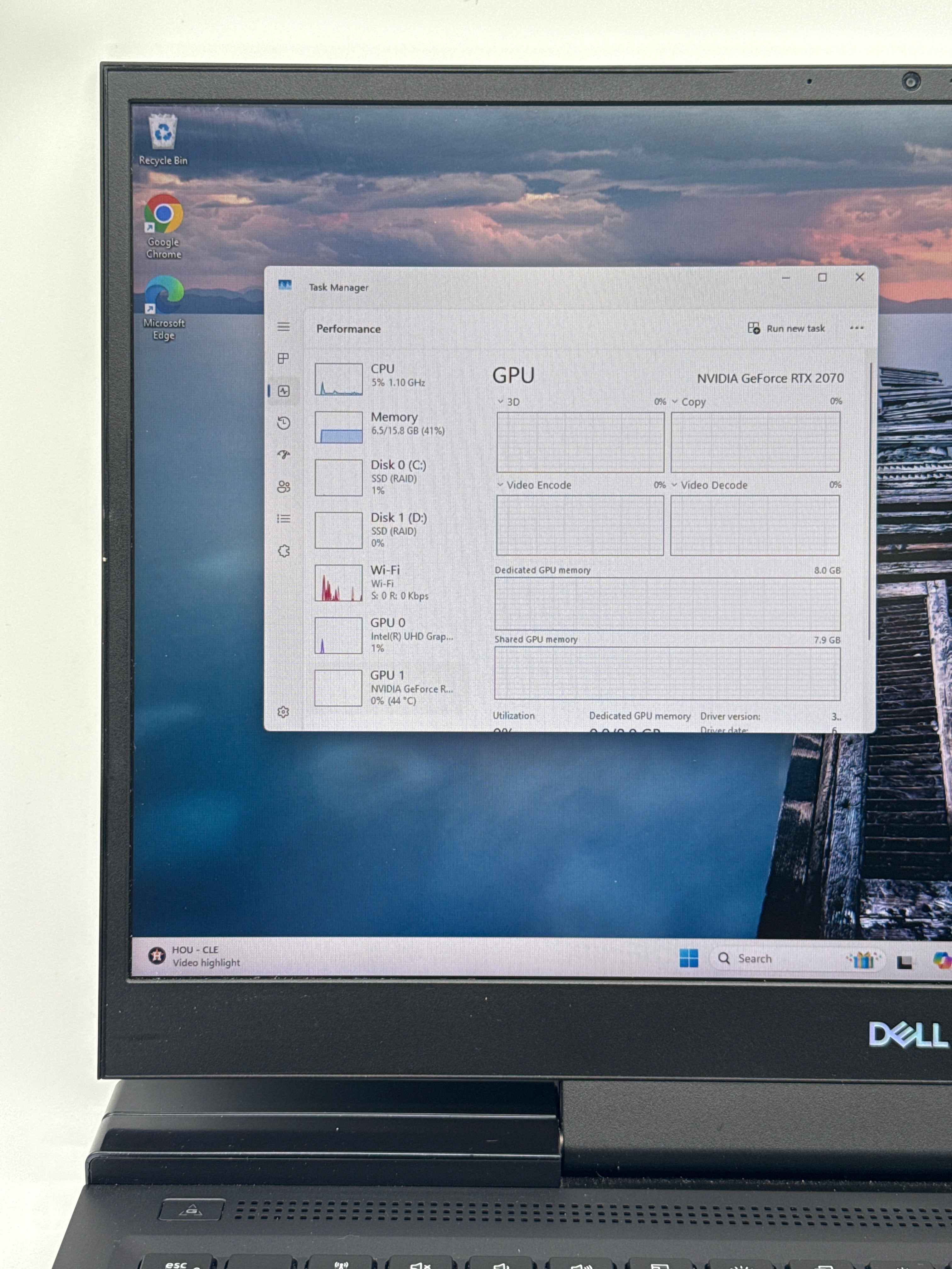 Dell G7 17 17" Core i5-10750H 16GB RAM 512GB+1TB SSD RTX 2070 - Used