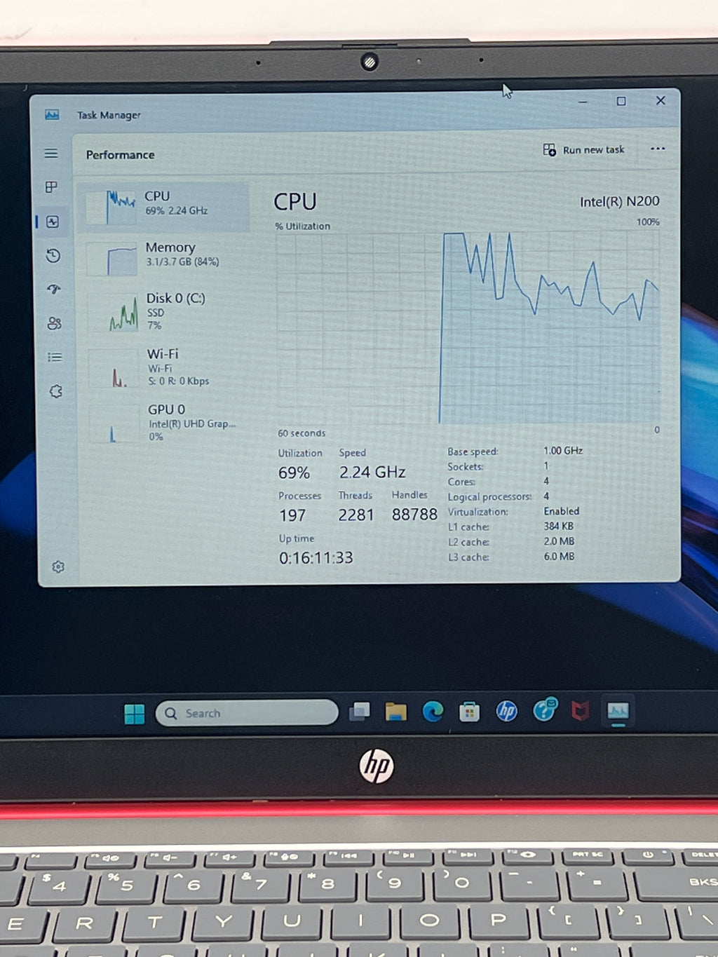 HP 15-fd0083wm Intel N200 4GB RAM 128GB SSD - Used